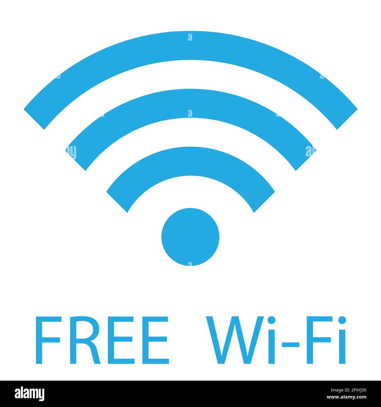 Kostenloses WLAN anmelden. Vektor. Kostenlose WLAN-Zone Stock Vektor