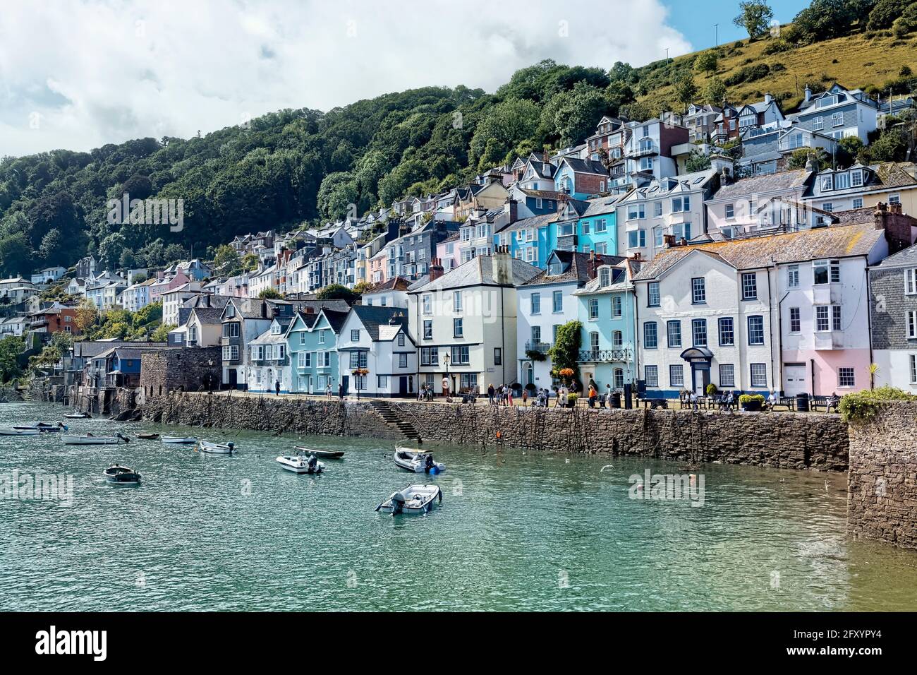 Bayard's Cove Dartmouth am Fluss Dart, Devon, England. Stockfoto