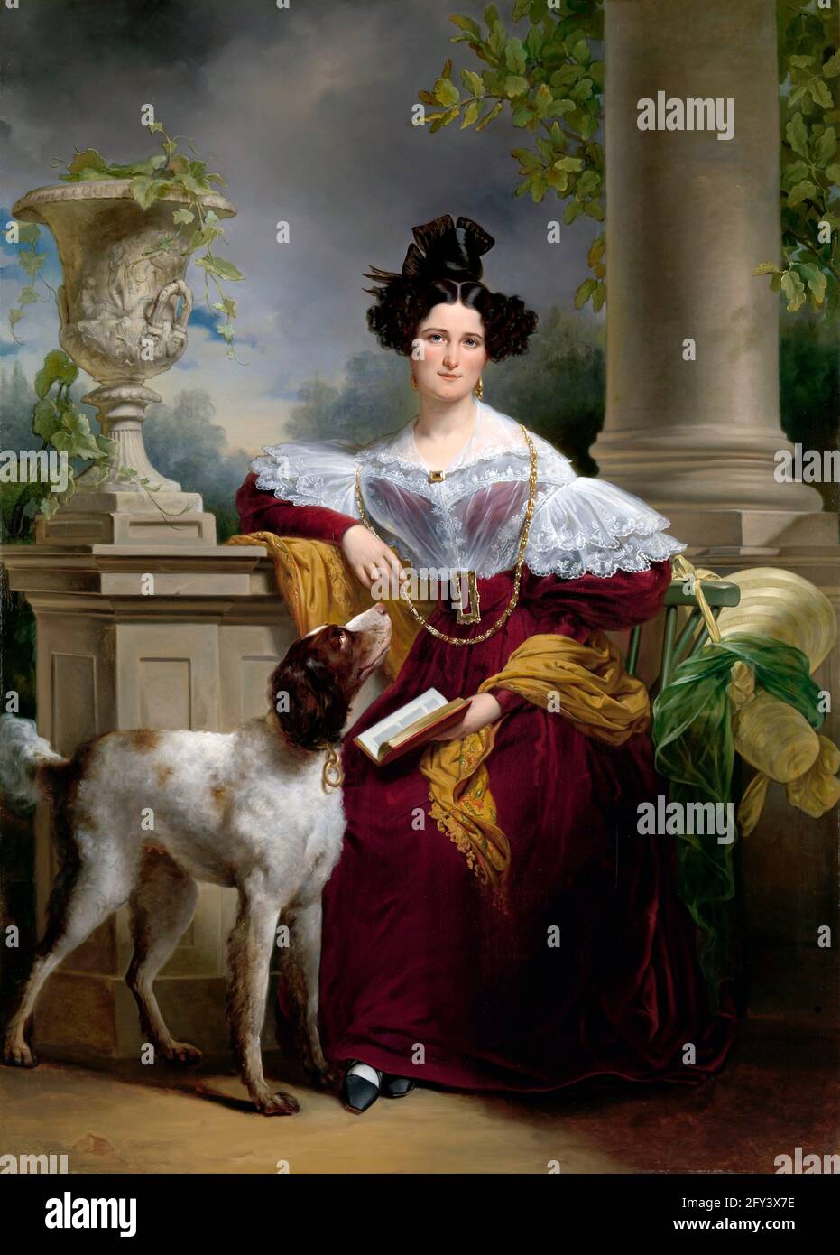 Jan Kruseman. Porträt von Alida Christina Assink des niederländischen Künstlers Jan Adam Kruseman (1804-1862), Öl auf Leinwand, 1833 Stockfoto