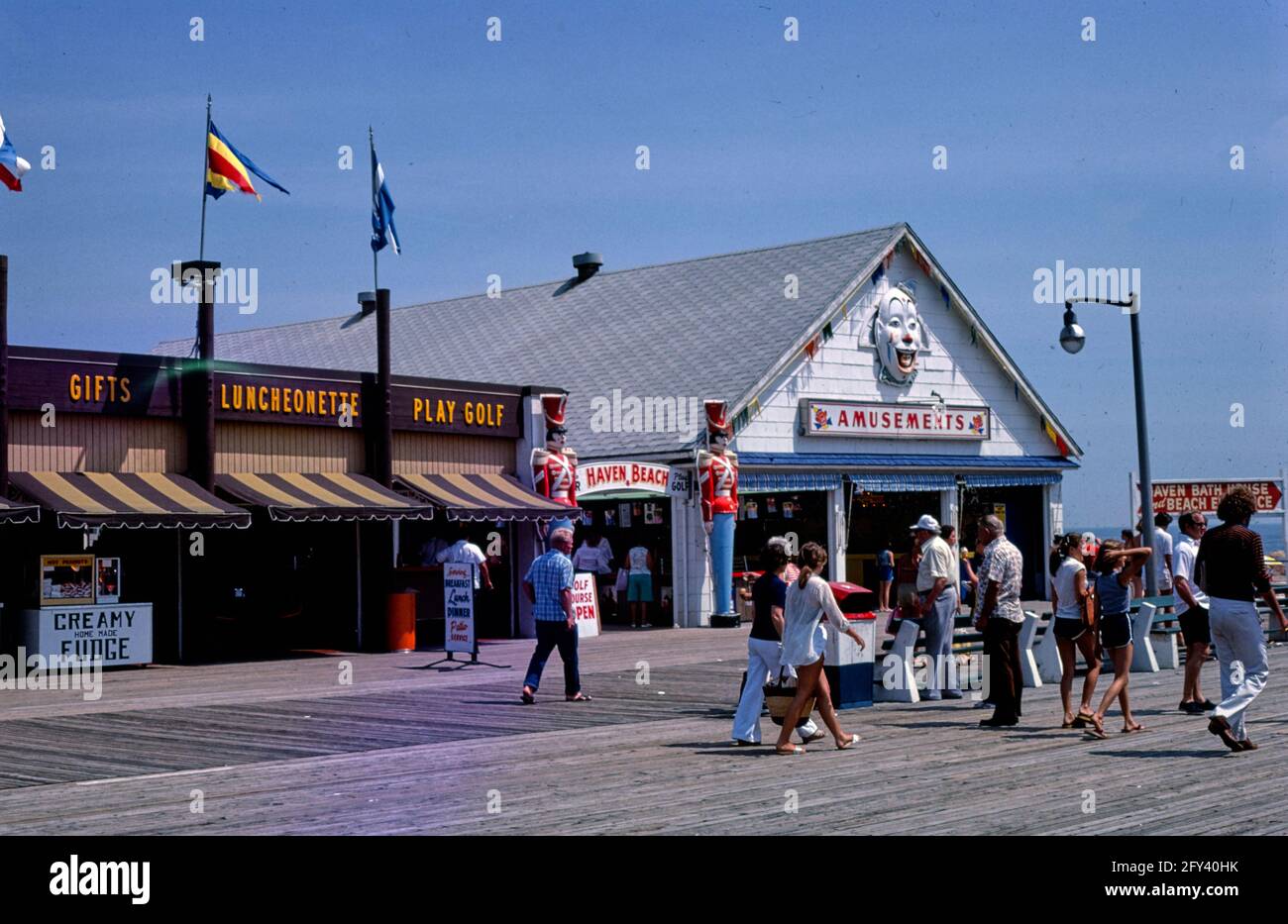 Promenade/Strand, Point Pleasant, New Jersey - John Margolies Roadside America, 1978 Stockfoto