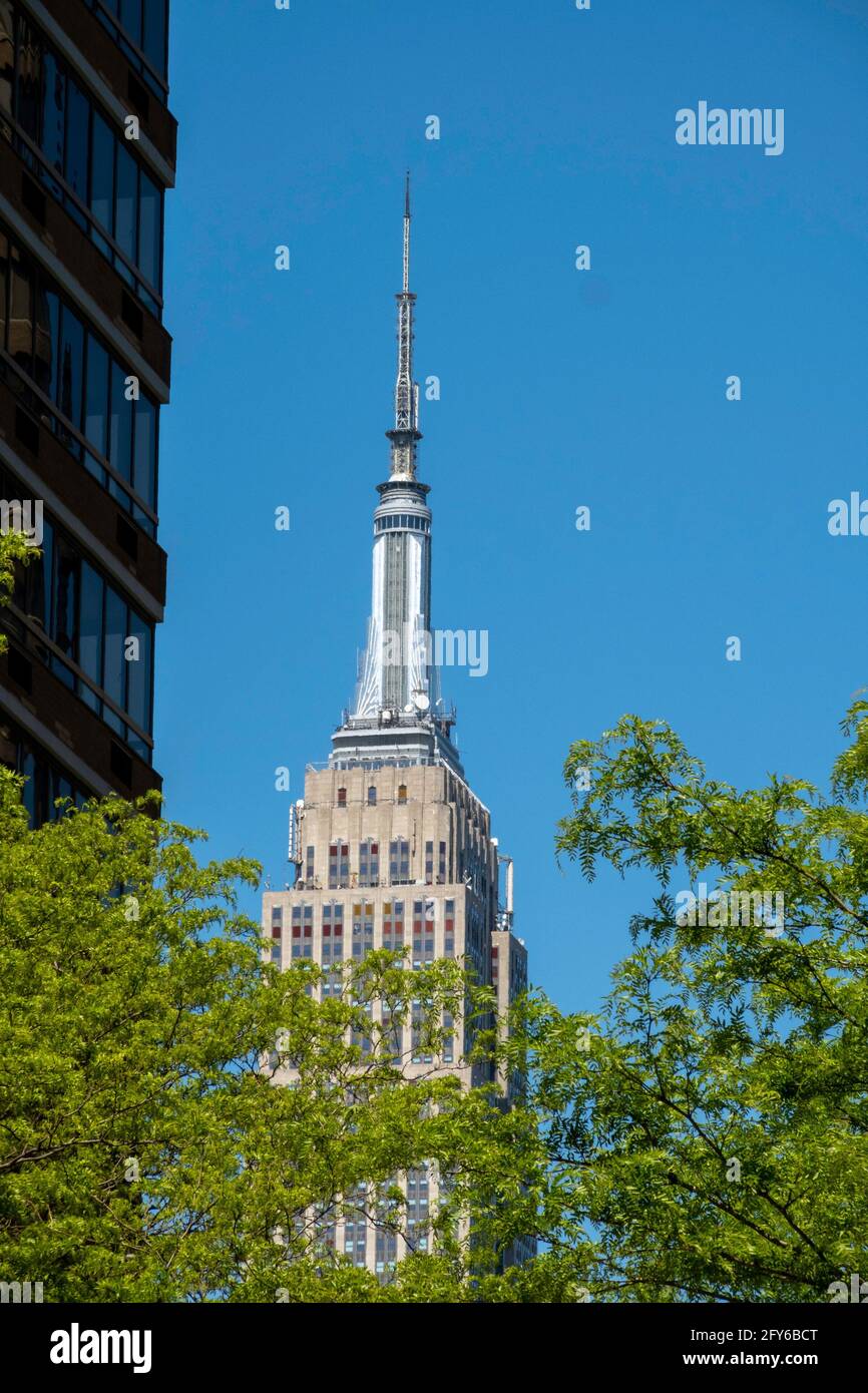 Das Empire State Building ist ein Wahrzeichen von New York City, USA Stockfoto