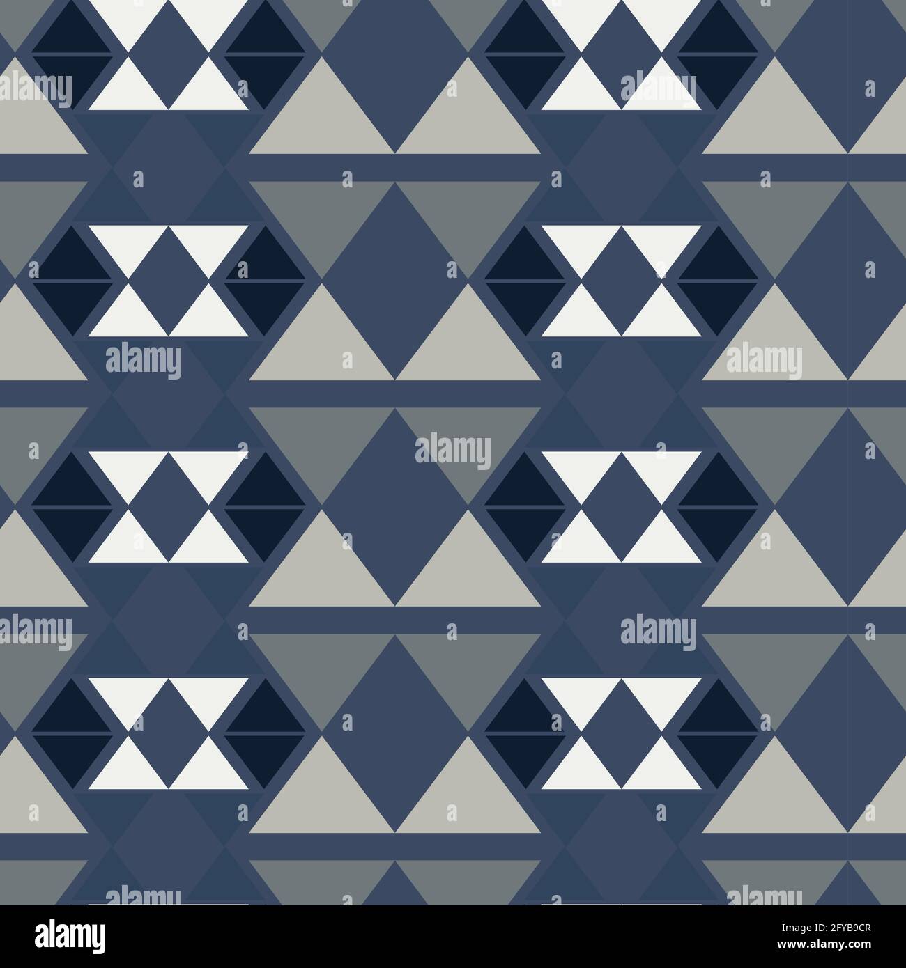 Denim-Schwarzweißmuster in nahtlosem Naht Abstrakter geometrischer Hintergrund. Vektorgrafik. Druck auf Papier, Stoff, Keramik Stock Vektor