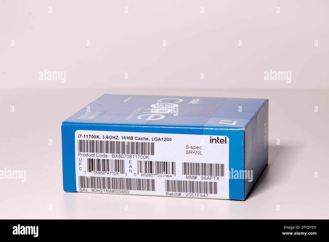 Intel Core i7 Prozessor der 11. Generation Stockfoto