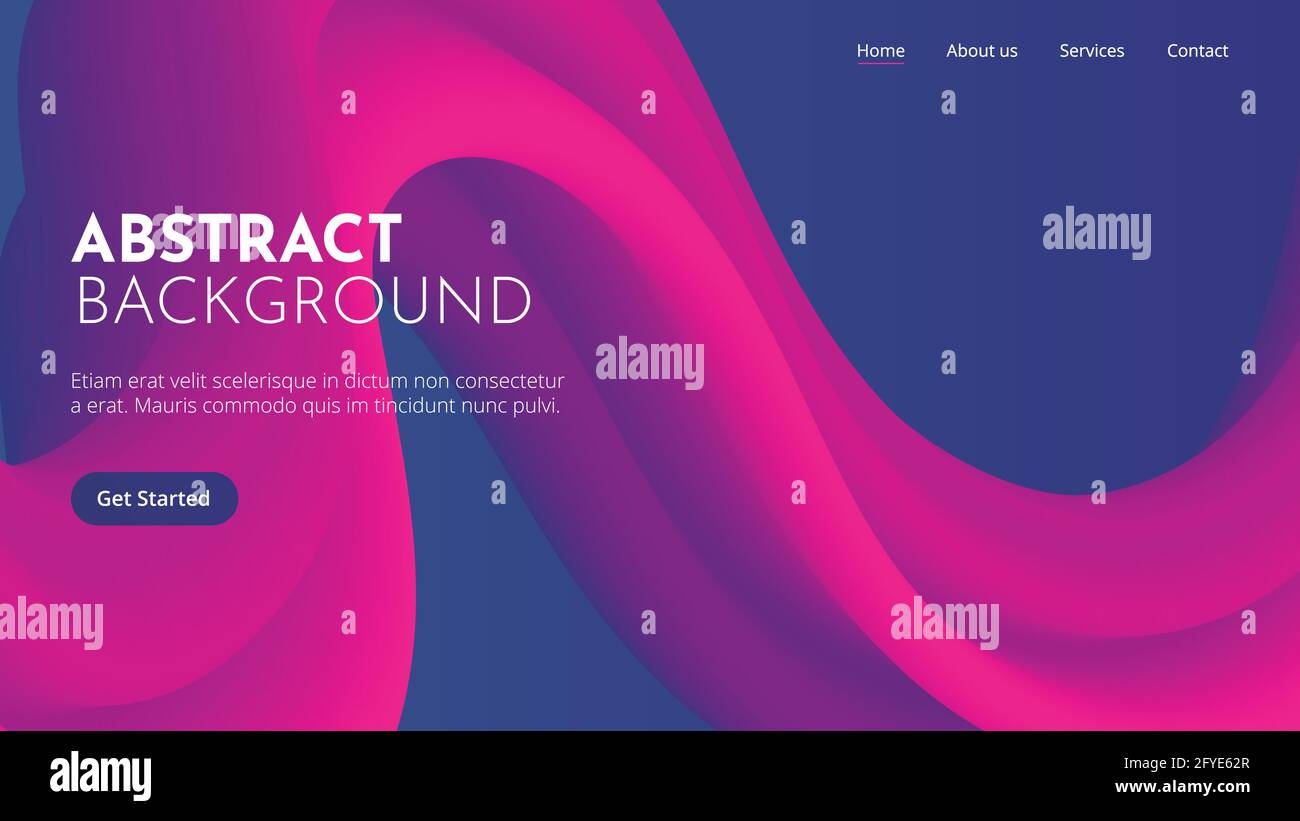 Glow und elegant Hintergrund befriedigend Fluid Pink Bubblegum und Creme Render für die Modeindustrie und trendy Projekt. Grafiken der Landing-Page für das Web. Stock Vektor