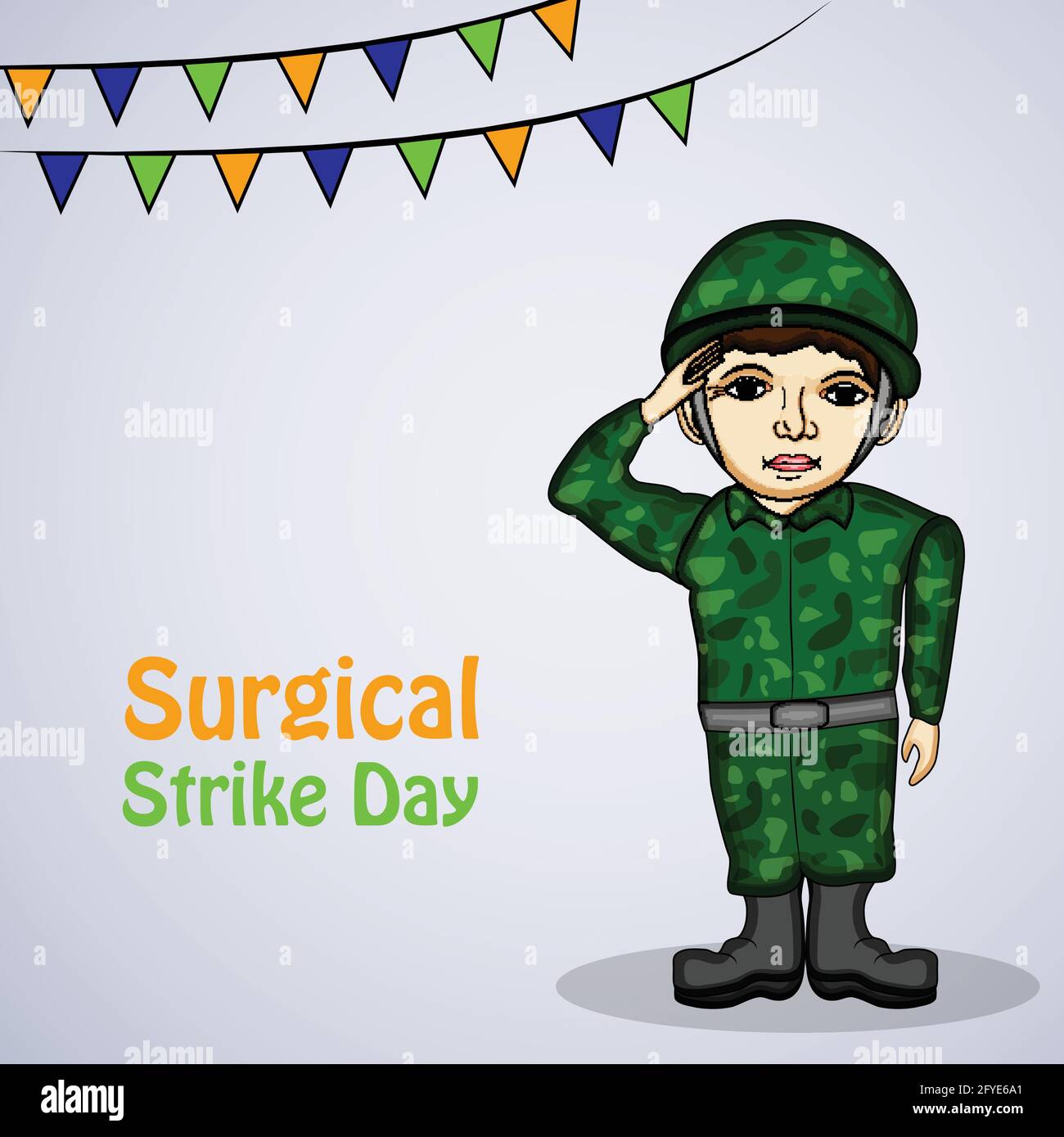 Chirurgischer Streiktag Indien Stock Vektor