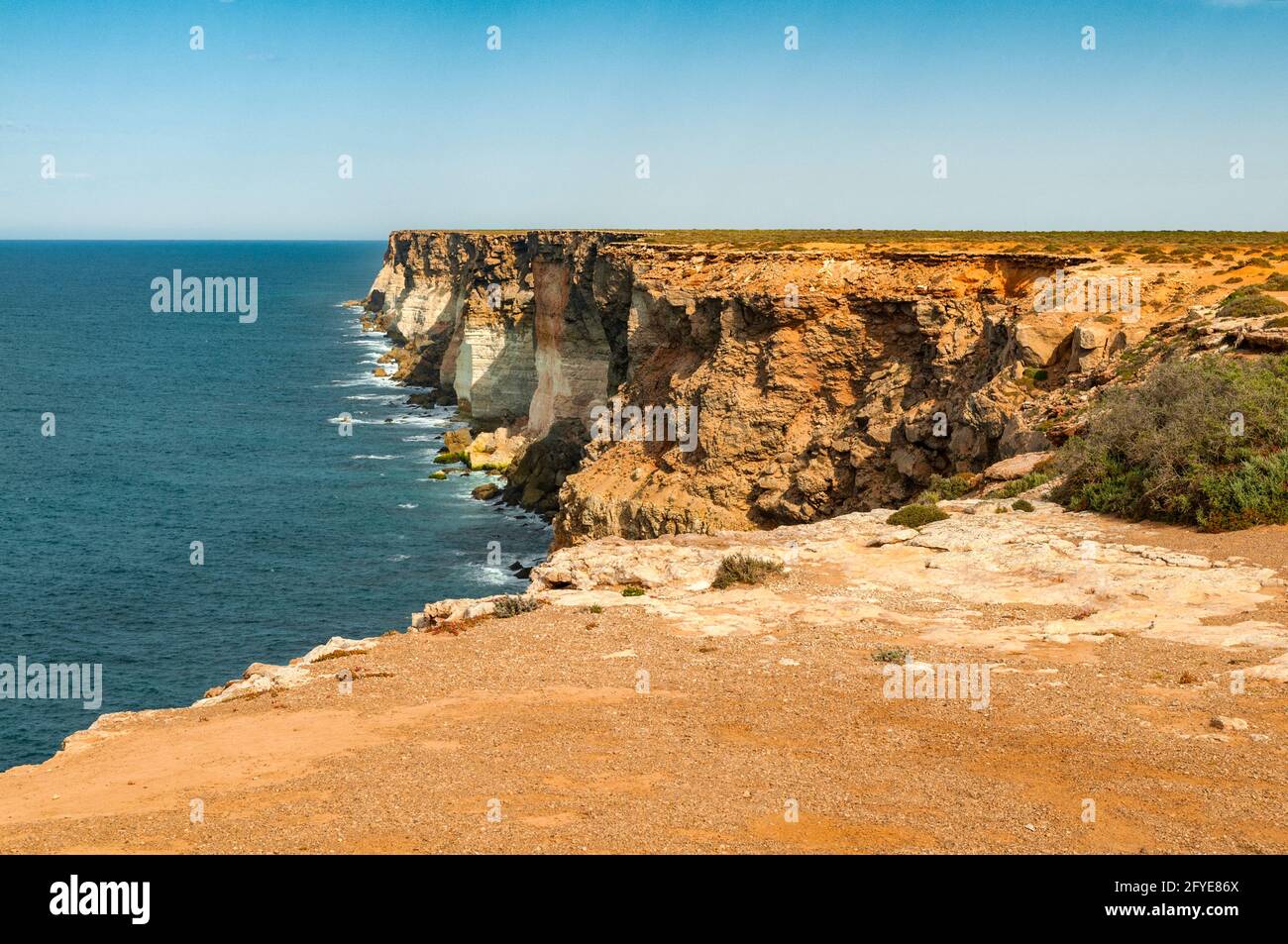 Klippen am Great Australian Bight, SA, Australien Stockfoto