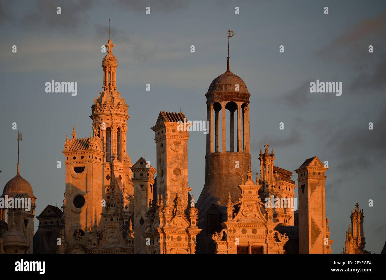 FRANKREICH. LOIR-ET-CHER (41) DIE BURG CHAMBORD, DAS WAHRZEICHEN DER FRANZÖSISCHEN RENAISSANCE AUF DER GANZEN WELT, IST EIN UNESCO-WELTKULTURERBE. EIN JUWEL DER ARCHITEKTUR Stockfoto