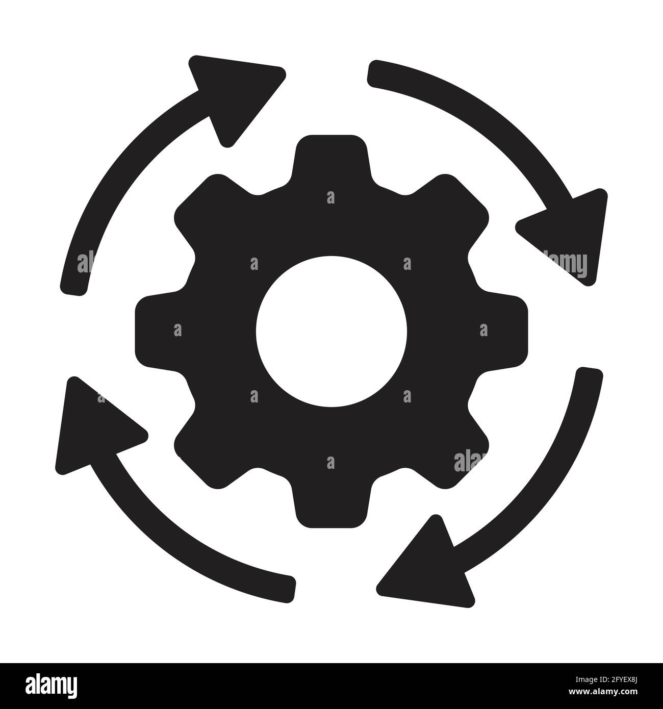 Workflow Icon Vector editierbarer Strich für Grafikdesign, Logo, Website, Social Media, mobile App, ui-Abbildung Stock Vektor