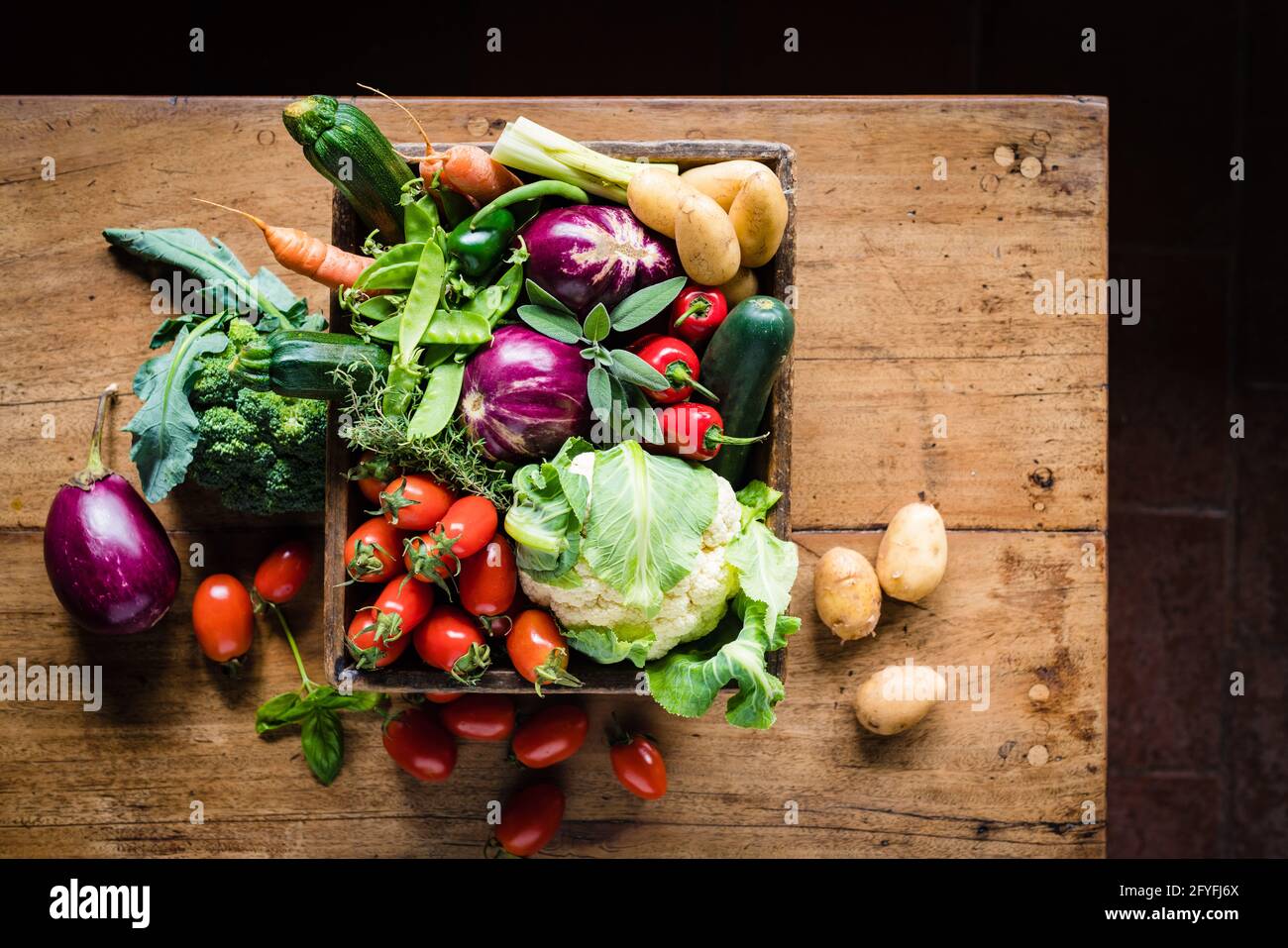 Verschiedene Gemüse. Stockfoto