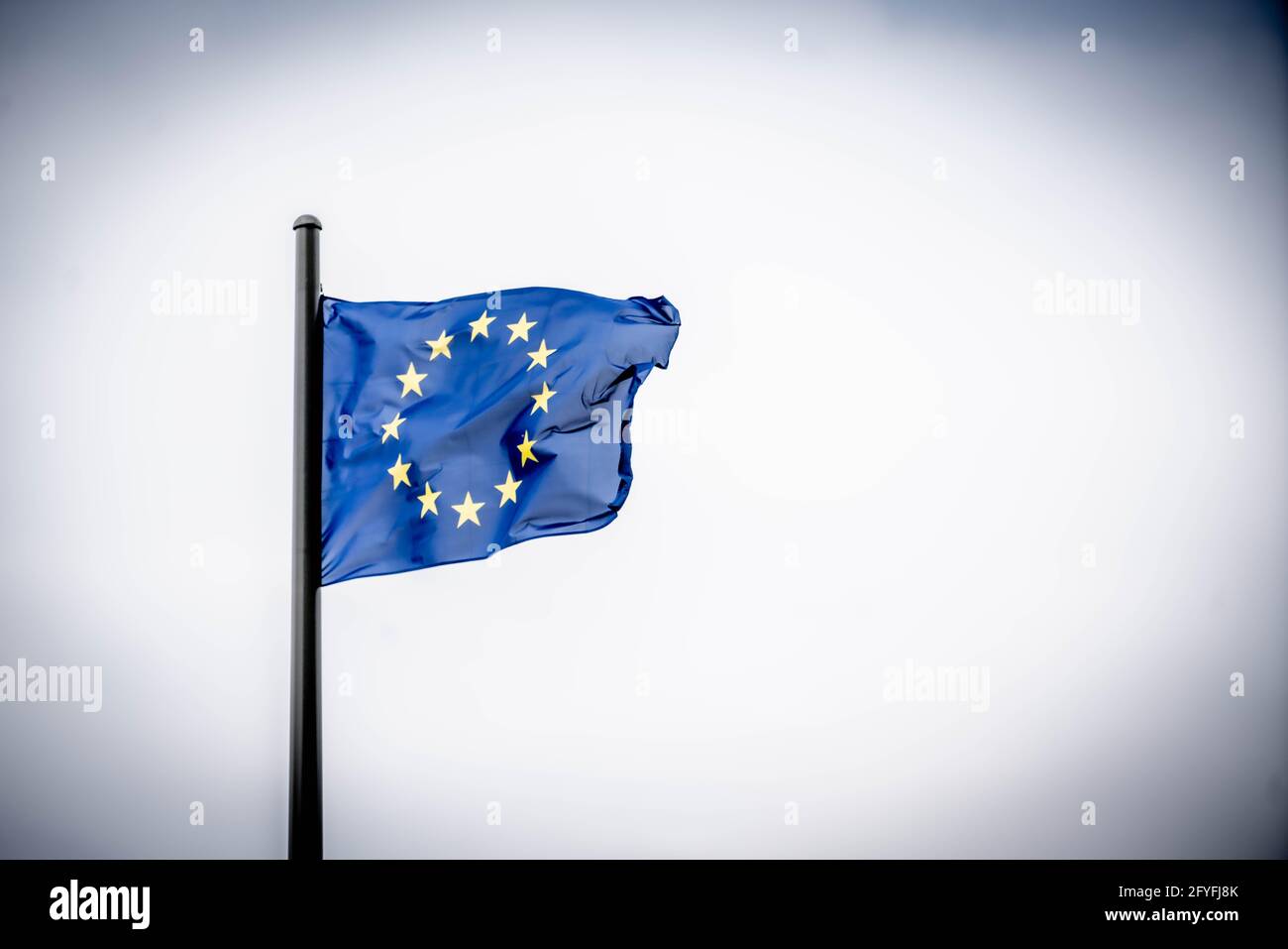 Europaflagge, Frankreich. Stockfoto