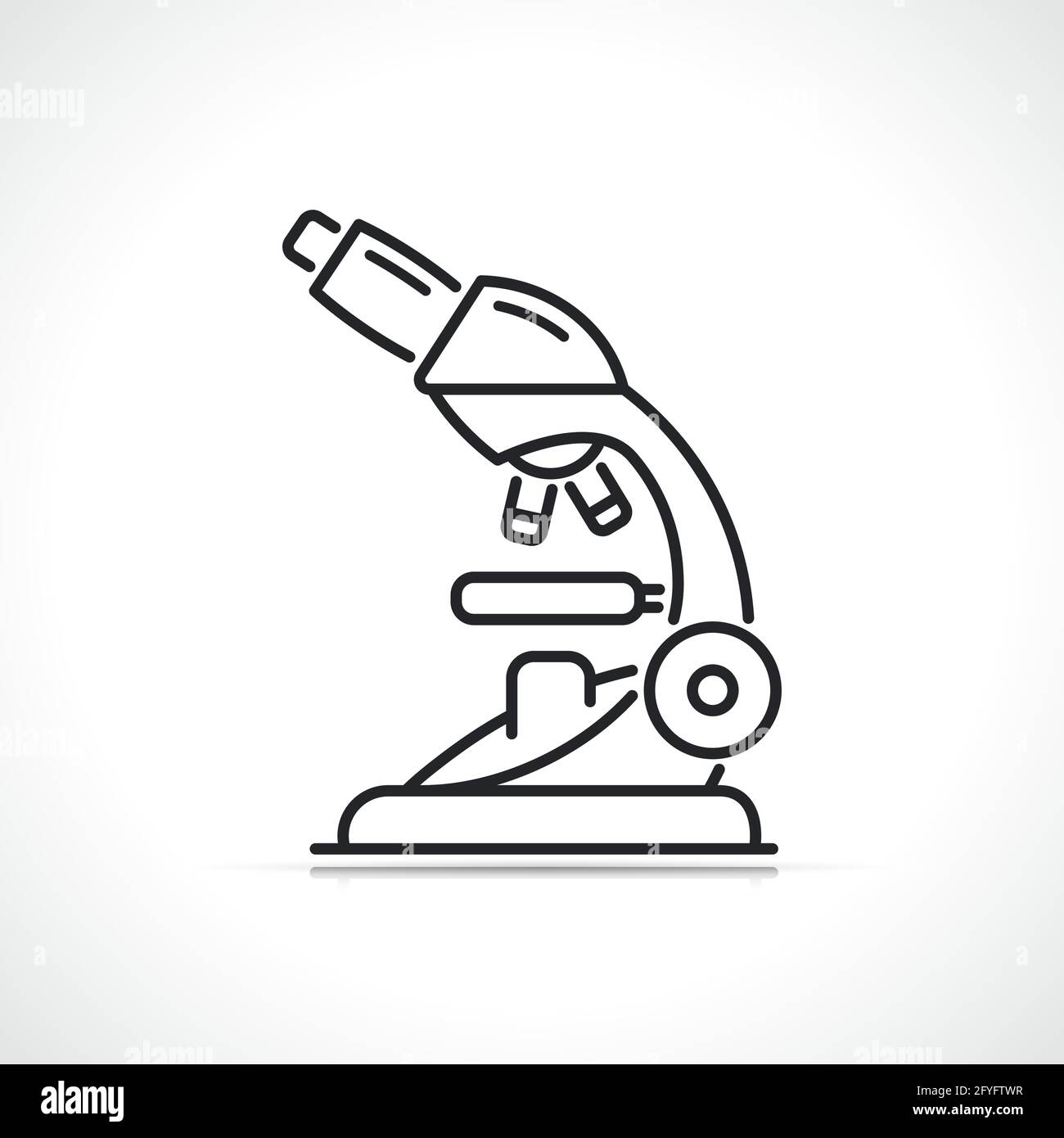 Mikroskop-Instrument dünne Linie Symbol isoliert Design Stock Vektor
