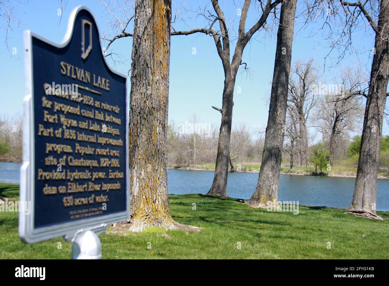 Historischer Markt am Sylvan Lake, IN, USA Stockfoto