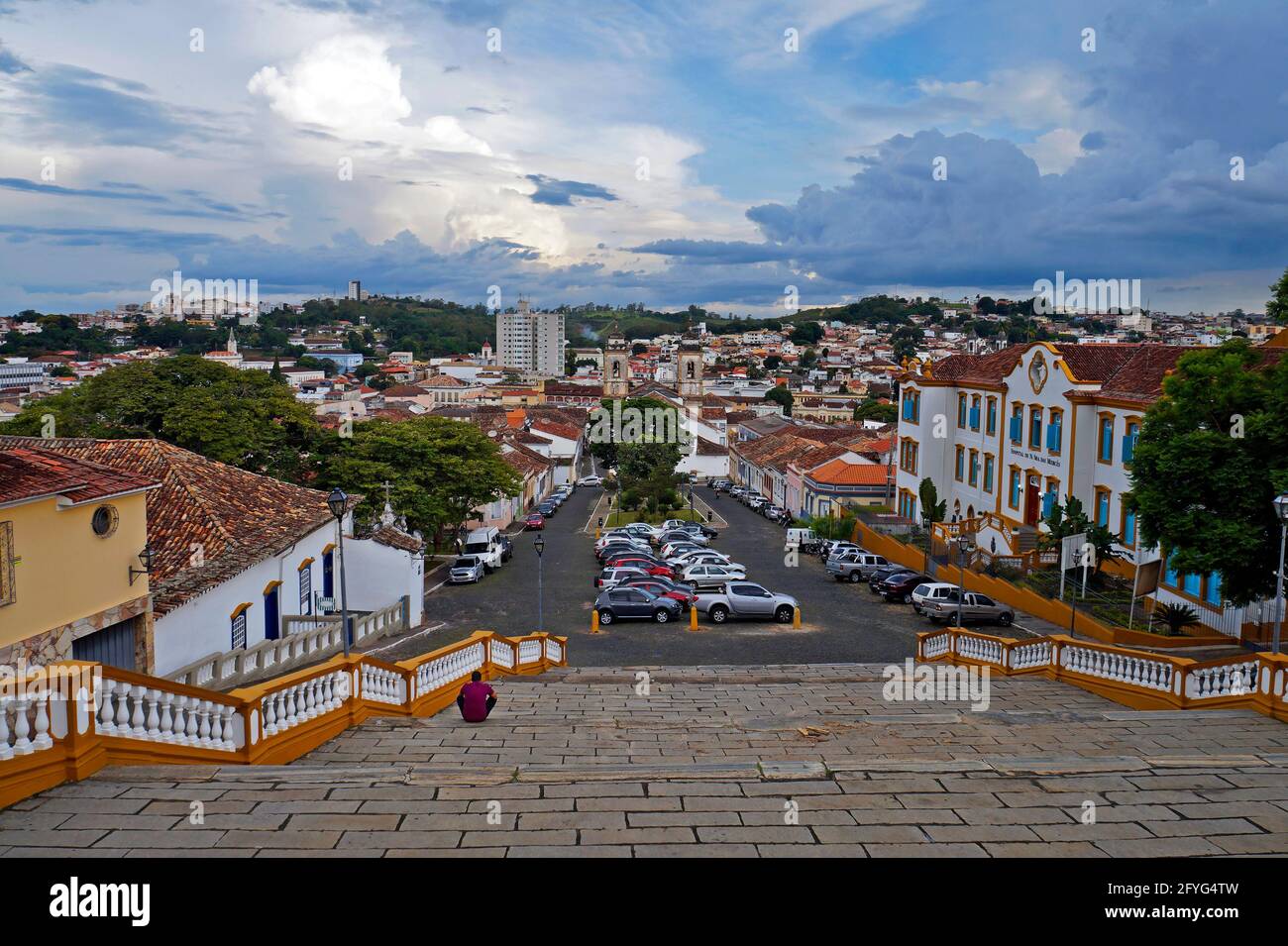 Panoramablick auf Sao Joao del Rei, Brasilien Stockfoto