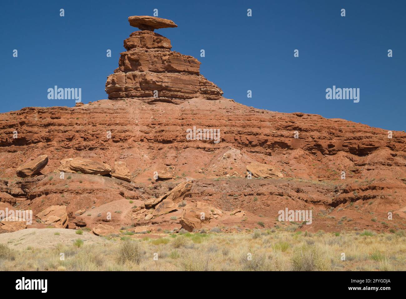 Mexican hat Rock in Utah, USA. Stockfoto