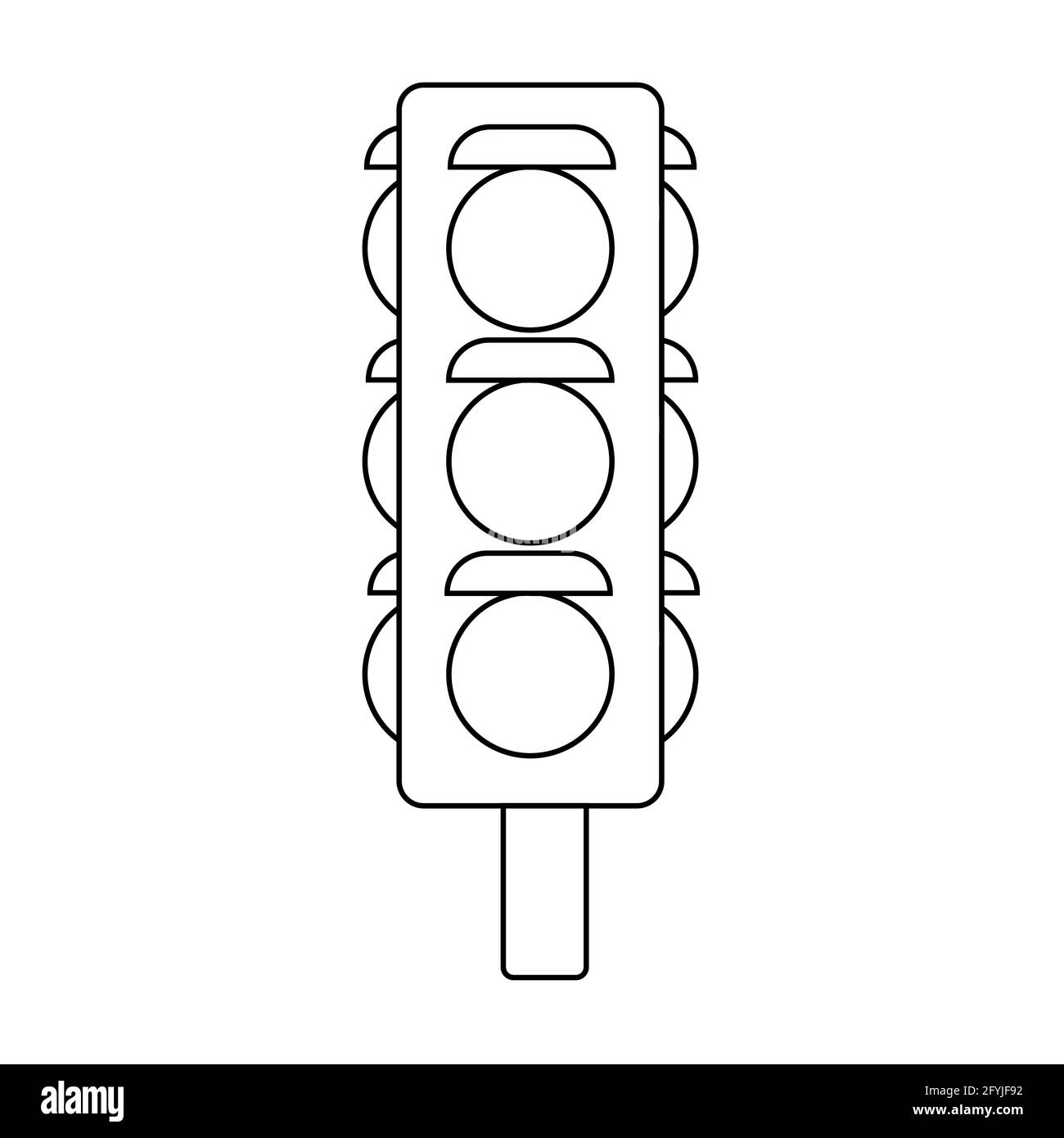 Ampeln für Kinder Malbuch Vektor Illustration Stock Vektor