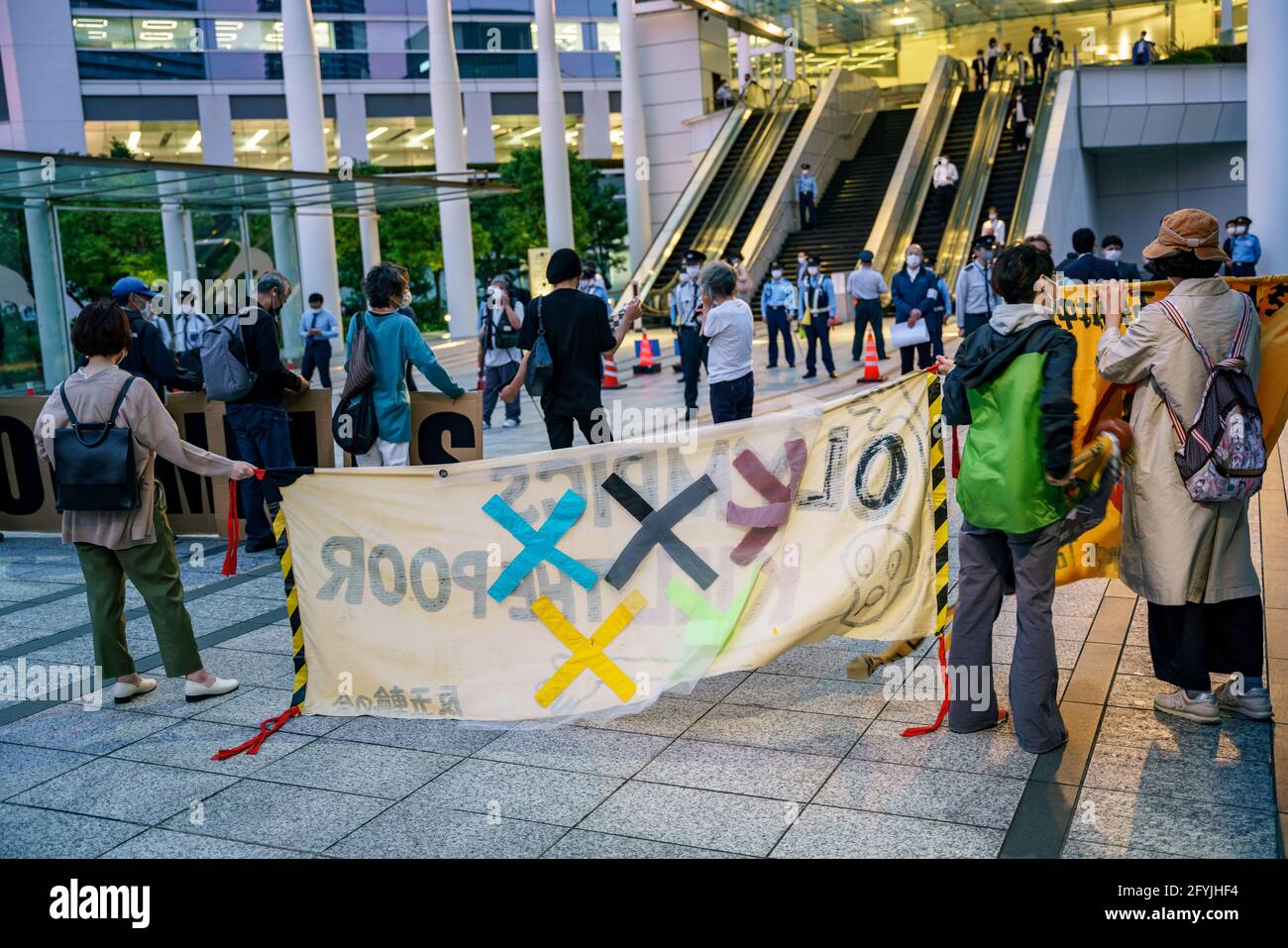 29. Mai 2021: Protest gegen die Olympischen Spiele 2020/2021 in Tokio Stockfoto