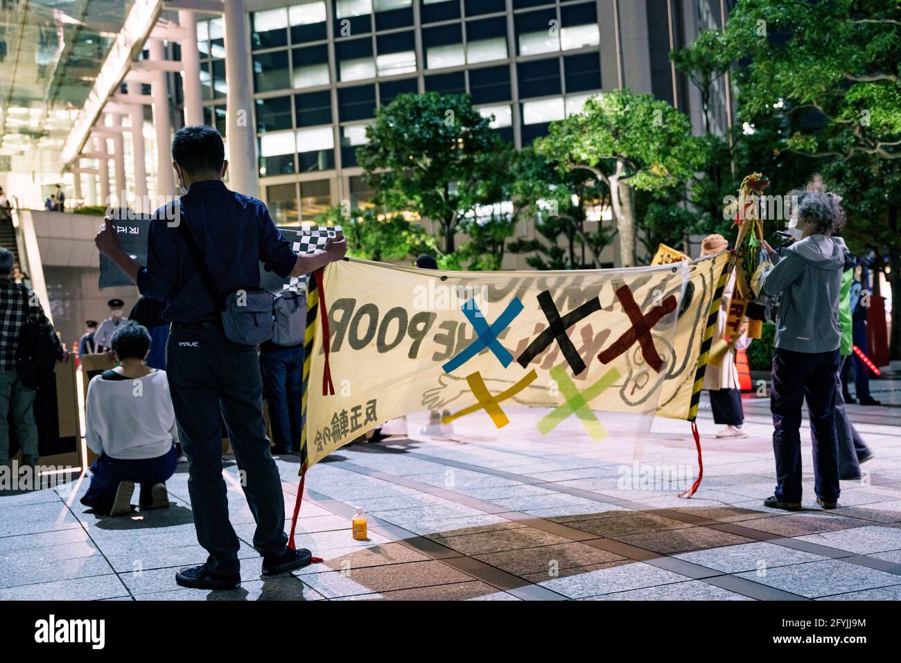 29. Mai 2021: Protest gegen die Olympischen Spiele 2020/2021 in Tokio Stockfoto