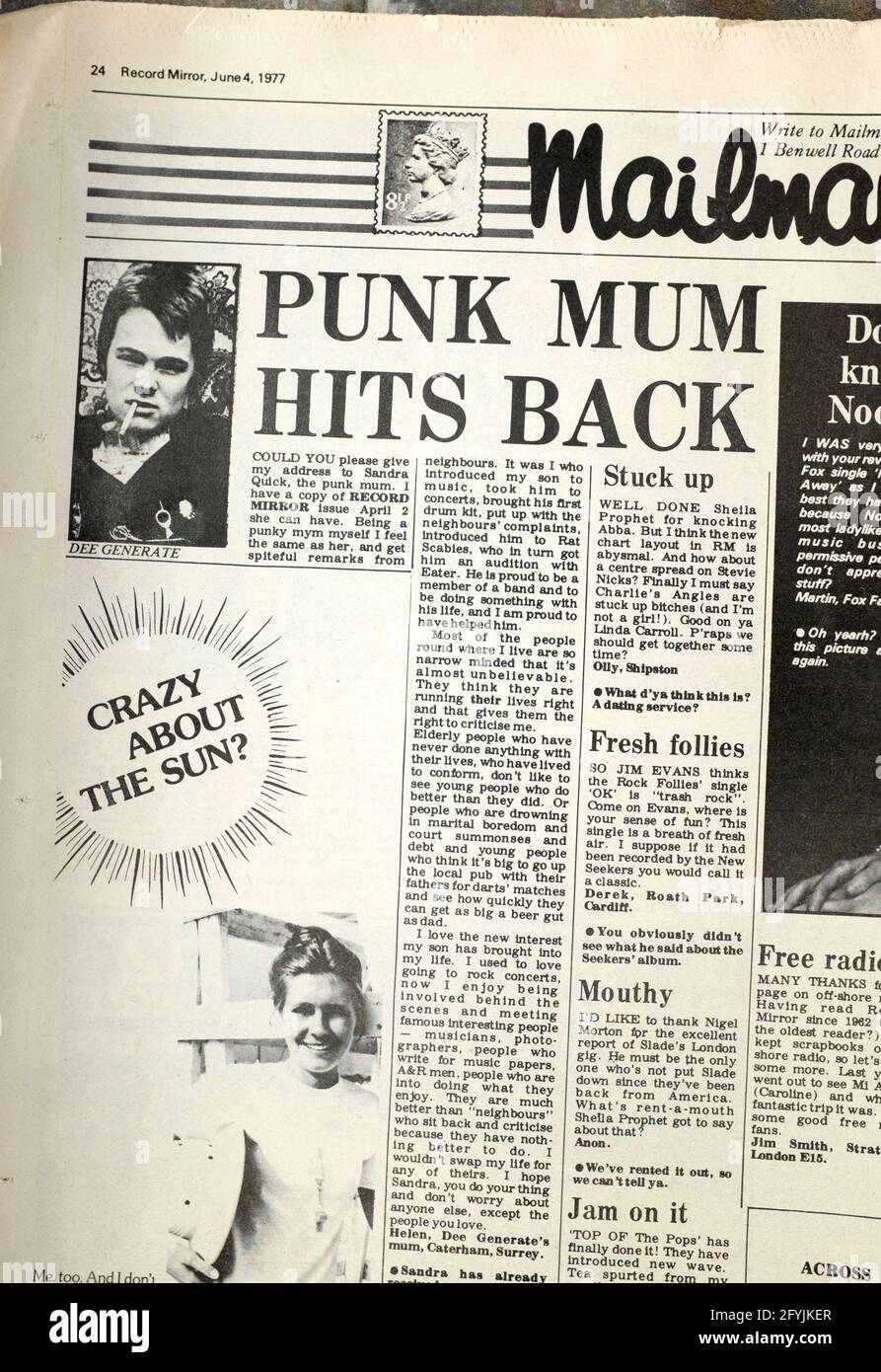 1977 Rekordspiegellauf-Schlagzeilen Stockfoto