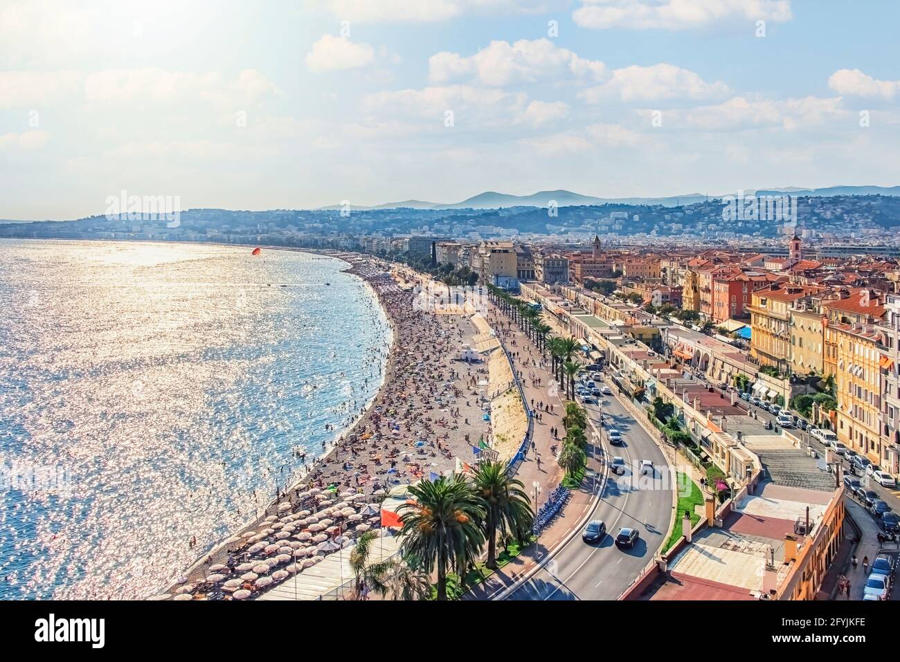 Die Stadt Nizza an der französischen Riviera Stockfoto