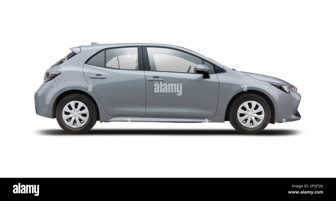 Toyota Auris Seitenansicht isoliert auf weißem Hintergrund Stockfoto
