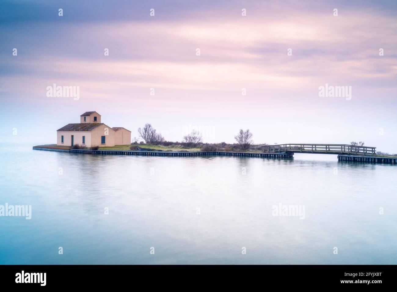 Casone Donnabona, Po Delta Park, Comacchio, Ferrara. Italien, Europa, Europa, Westeuropa, Südeuropa. Stockfoto