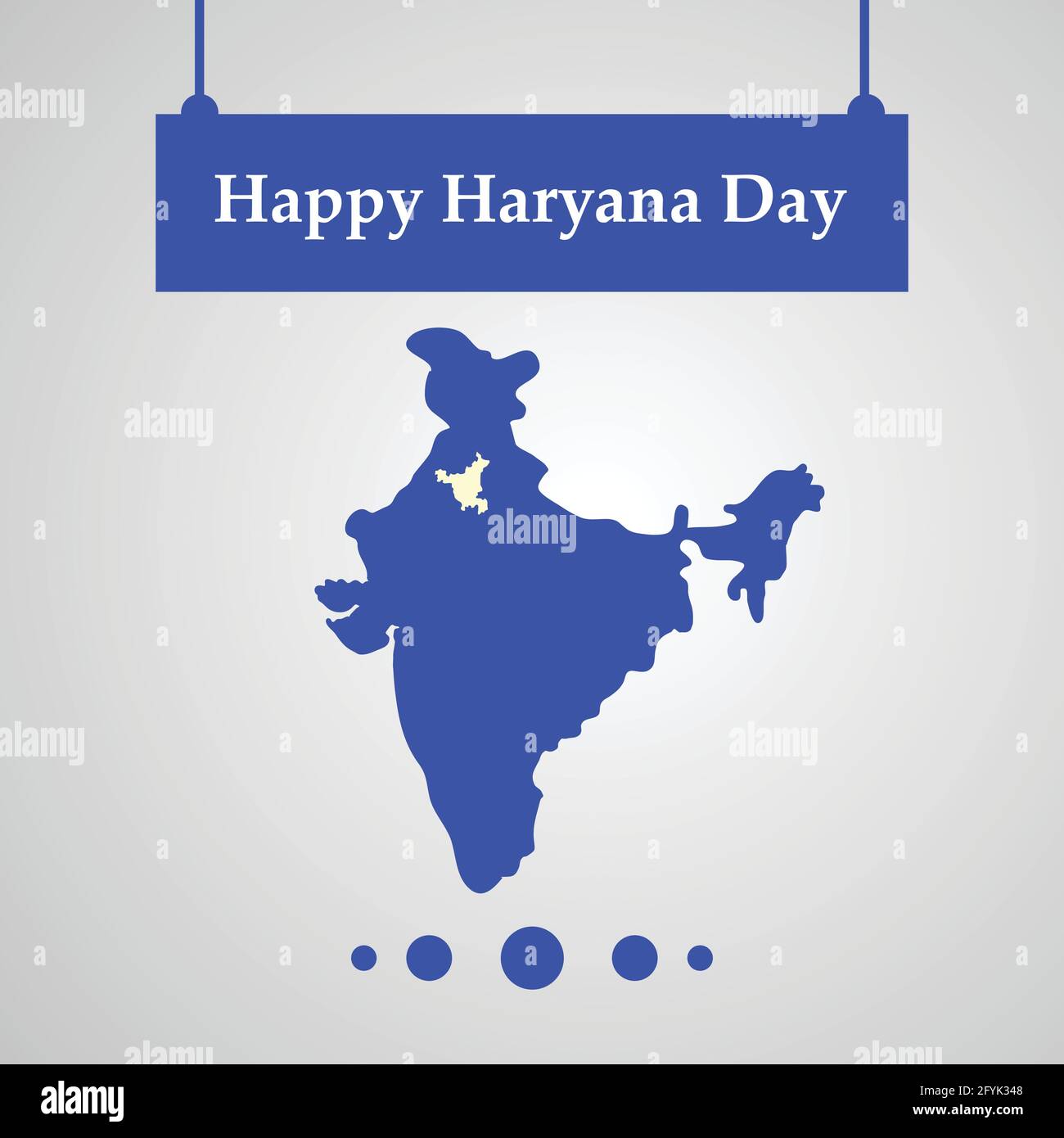Indischer Staat Haryana Divas Stock Vektor