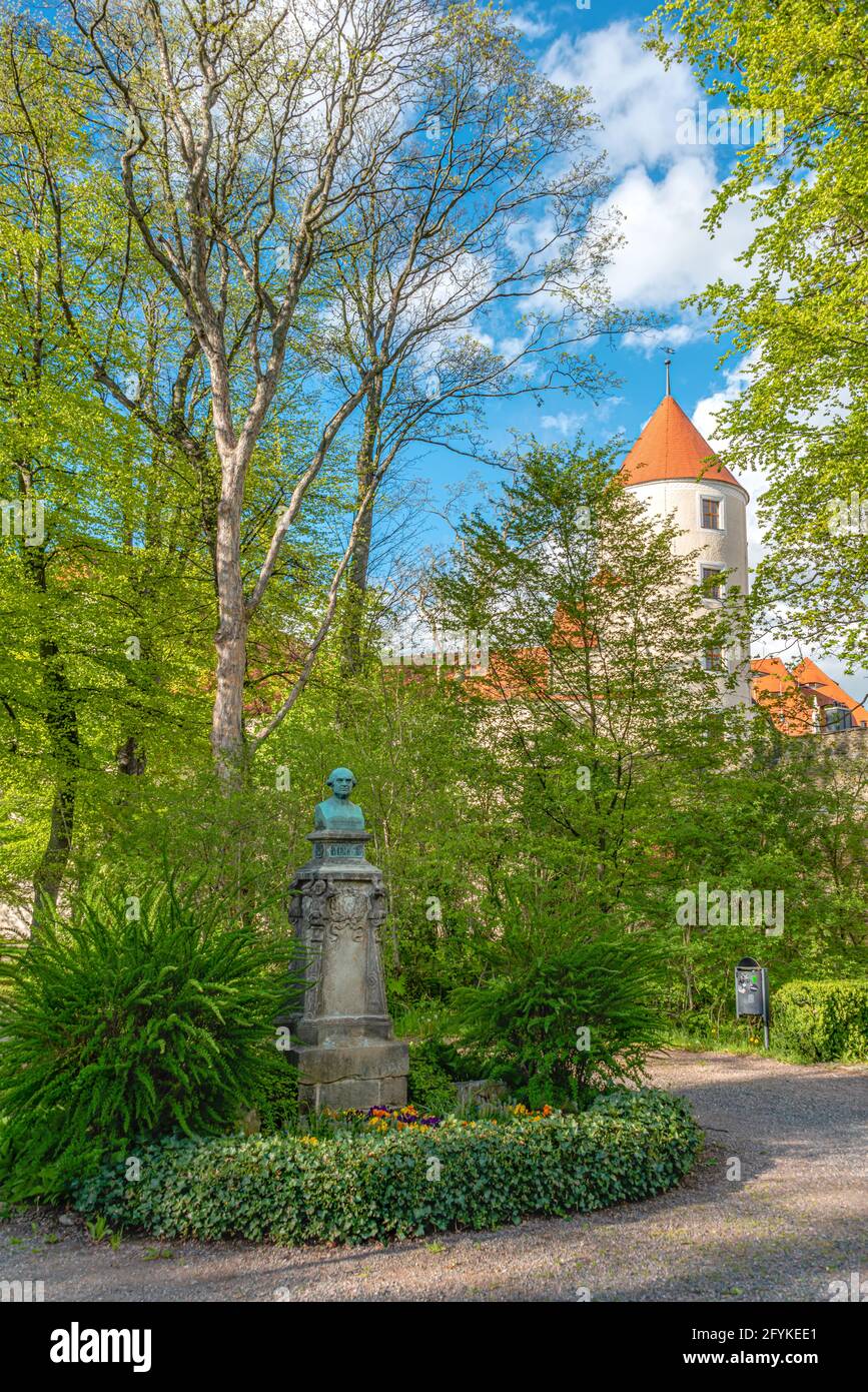 Abraham Gottlob Werner Gedenkstätte im Albertpark, Freiberg, Sachsen, Deutschland Stockfoto