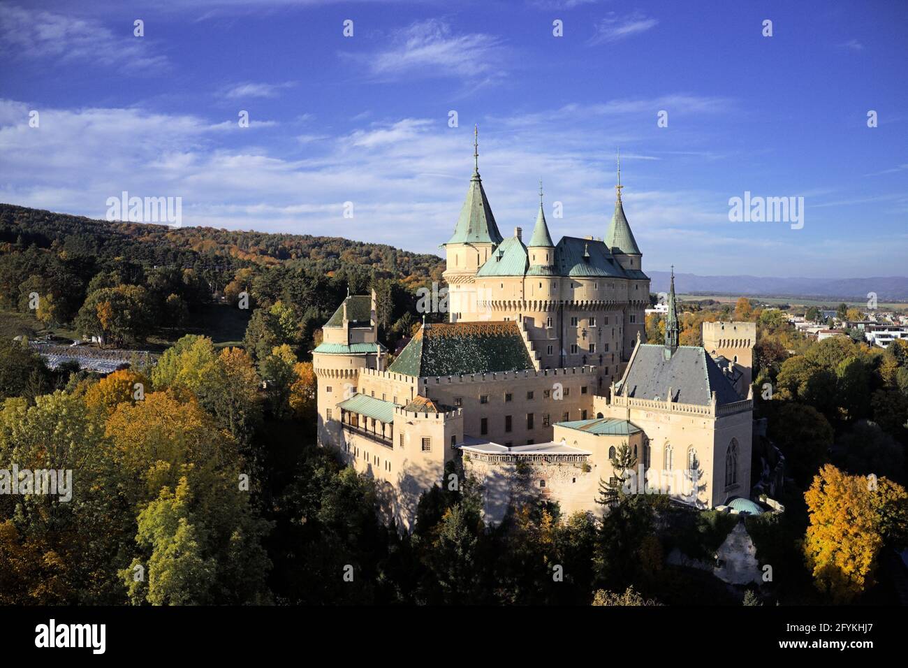 Schloss Bojnice in der historischen Stadt Bojnice, Slowakei Stockfoto