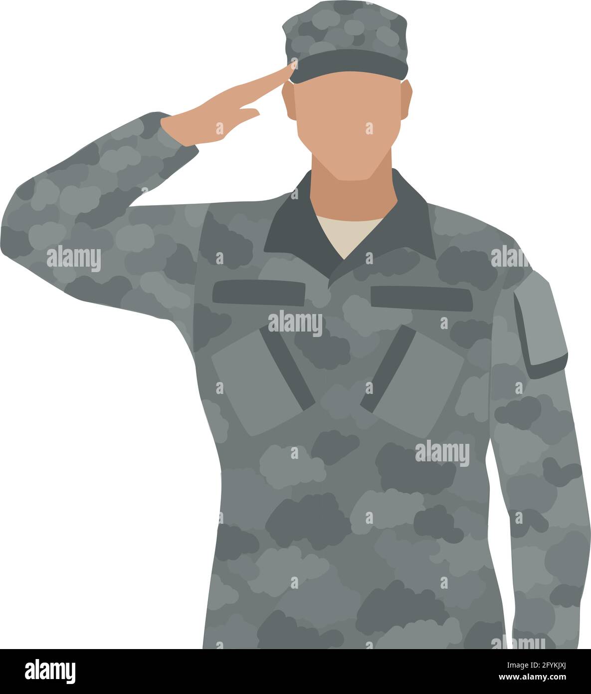 Isolierter Soldat der US-Armee Stock Vektor
