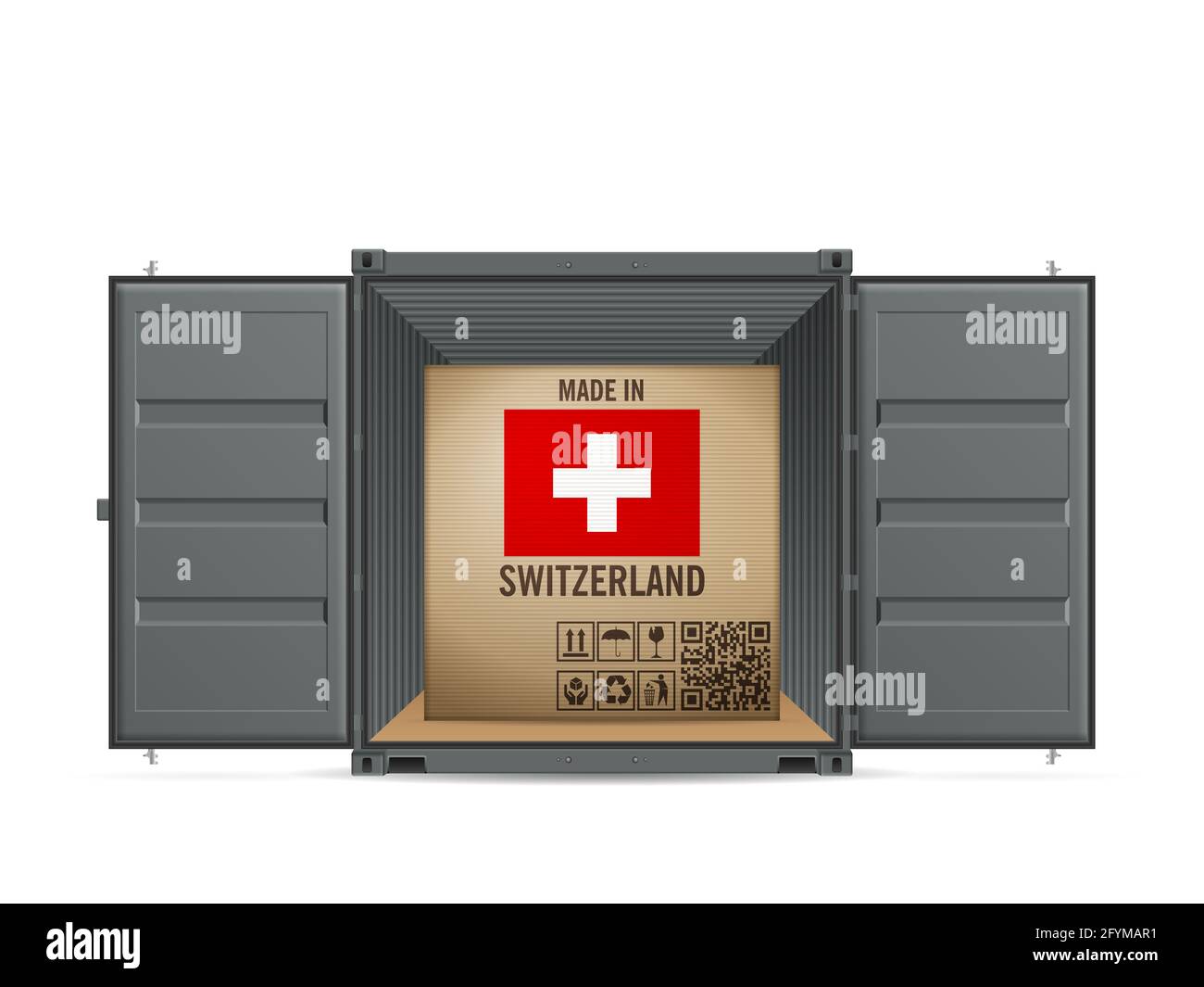 Schweiz Fahne Container Stockfotos und -bilder Kaufen - Alamy