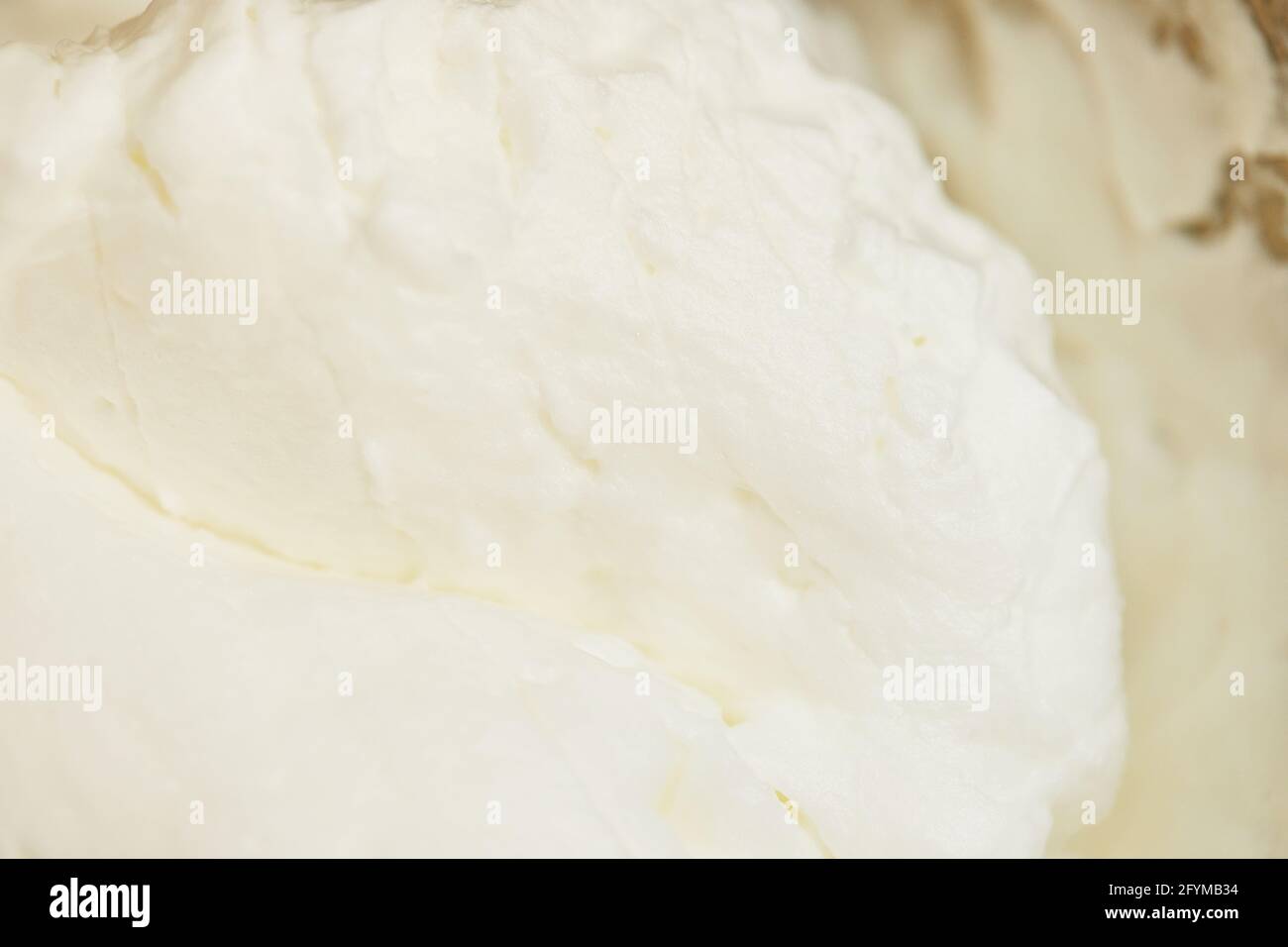 Frischkäse zur Herstellung von Käsekuchen mit Schale, Schritt für Schritt Rezept aus dem Internet. Stockfoto