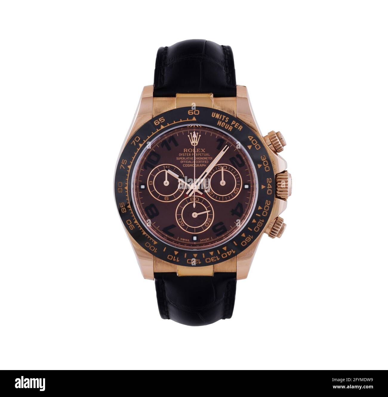 MANILA, PHILIPPINEN - 24. Mai 2017: Teure Luxusuhr isoliert auf weißem Hintergrund Stockfoto