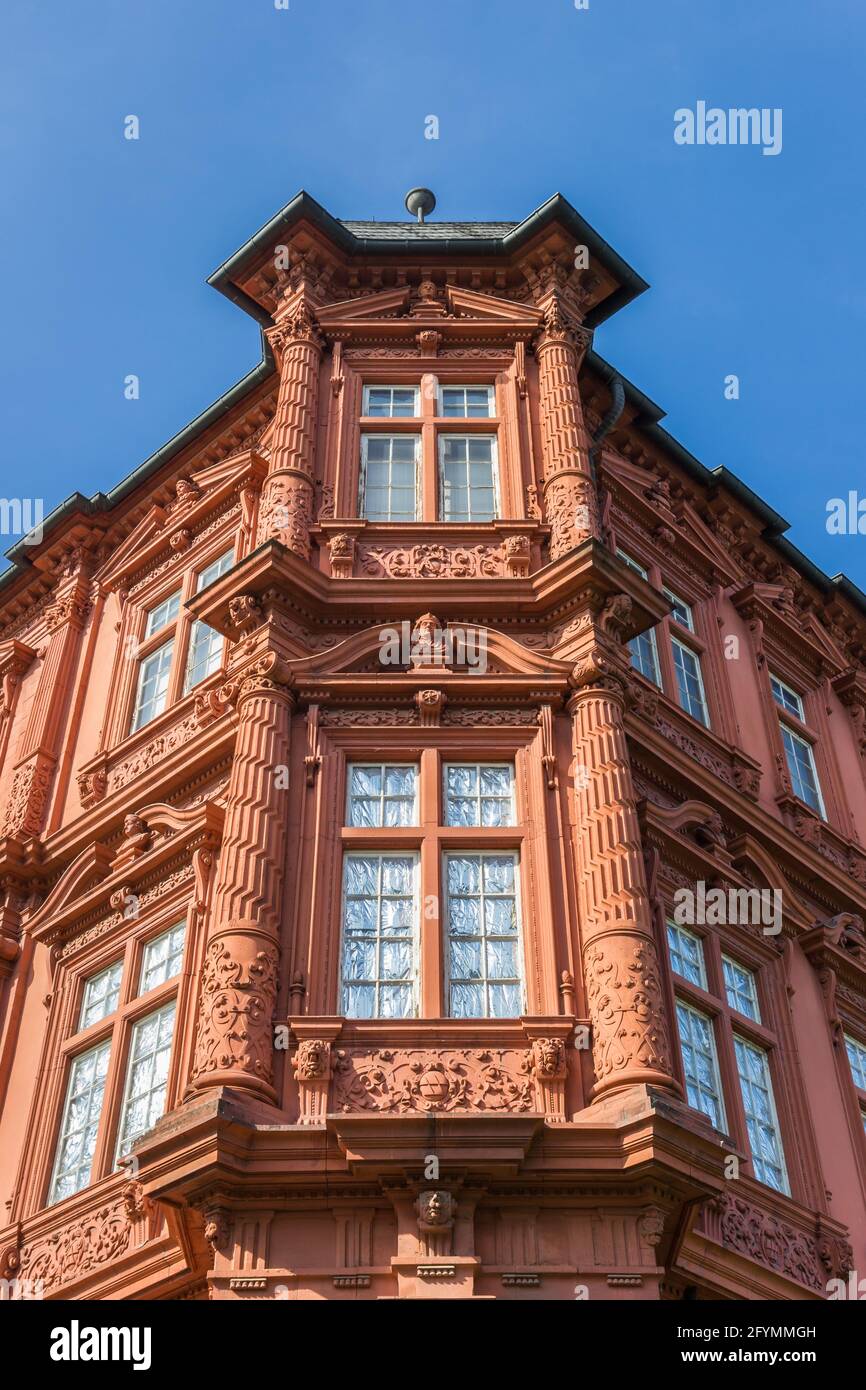 Ecke des historischen Palastes in Mainz, Deutschland Stockfoto Ecke des historischen Palastes in Mainz, Deutschland Stockfoto
