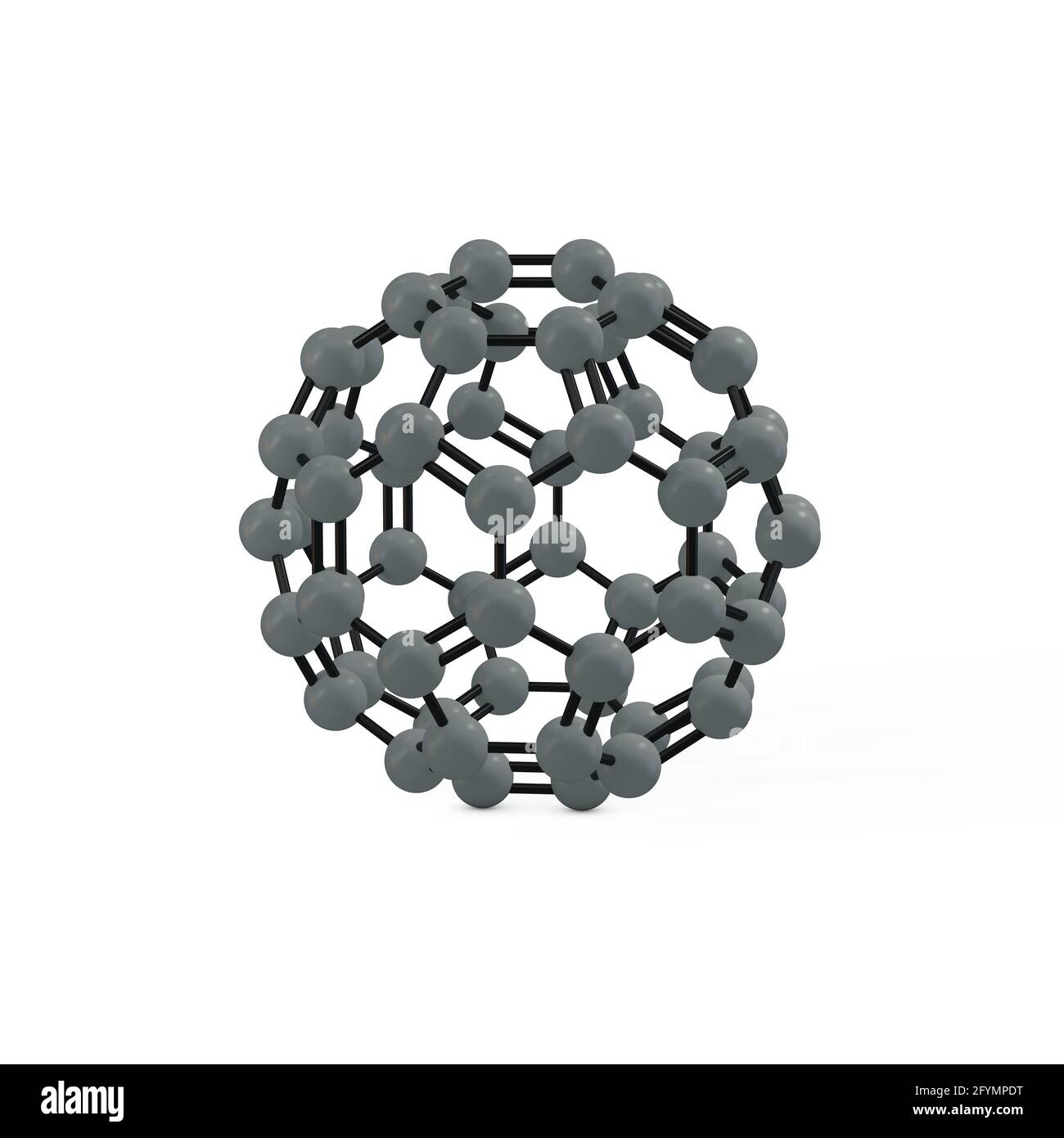 Fulleren-Molekül, Illustration Stockfoto