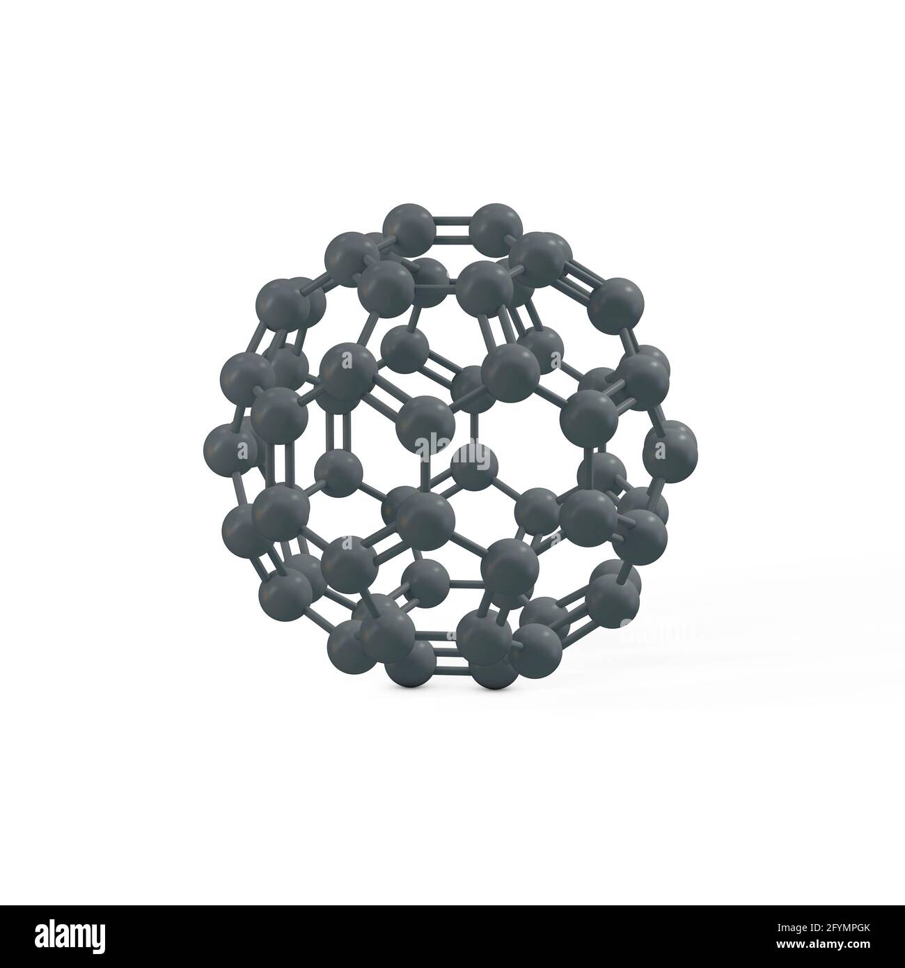 Fulleren-Molekül, Illustration Stockfoto
