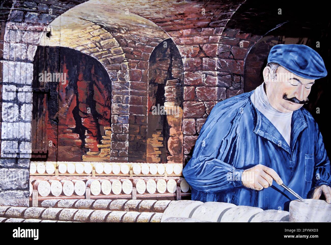 FRANKREICH. AVEYRON (12) MACHT DEN BERÜHMTEN ROQUEFORT SOCIETE KÄSE Stockfoto