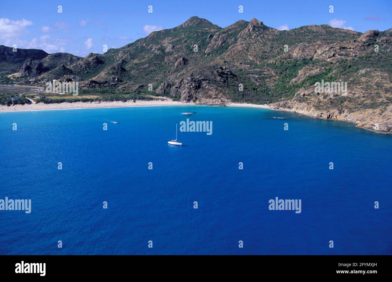 FRANZÖSISCH-WESTINDIEN. SAINT BARTHELEMY ISLAND. LUFTAUFNAHME Stockfoto