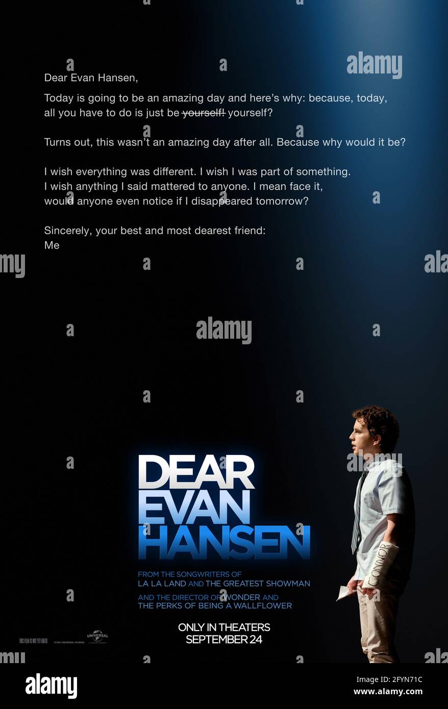 LIEBER EVAN HANSEN (2021), Regie Stephen CHBOSKY. Credit: MARC PLATT PRODUCTIONS / Album Stockfoto