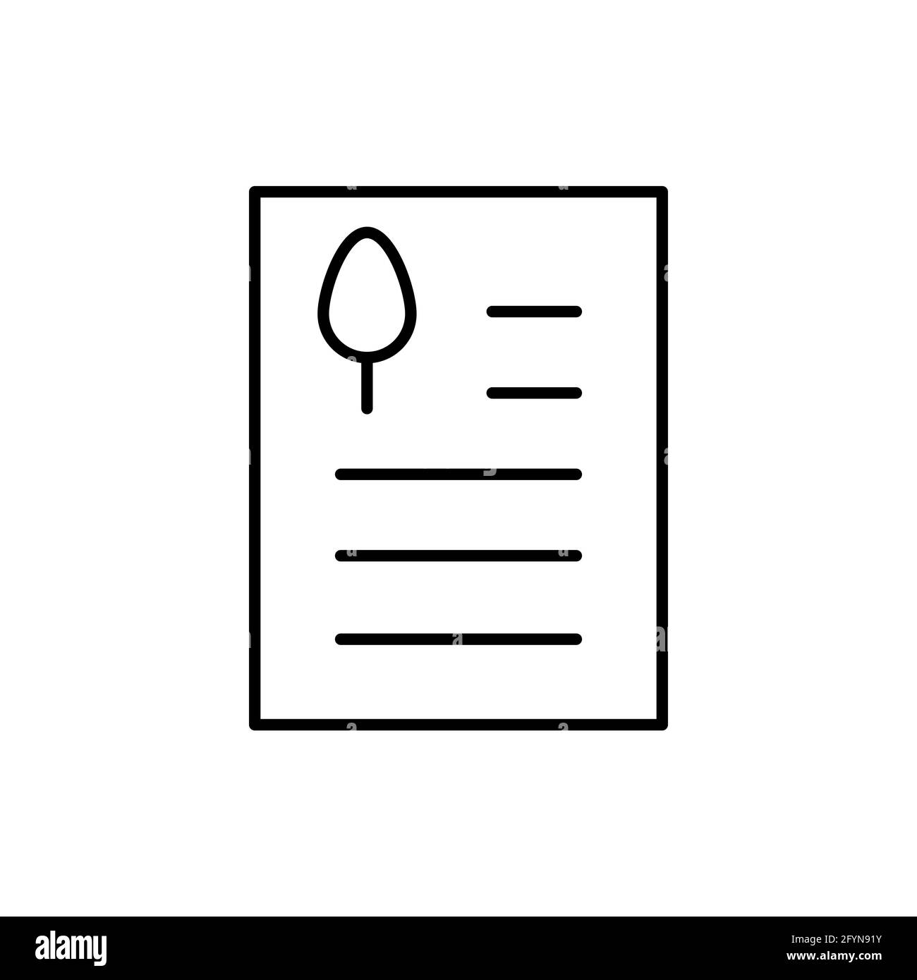 Gartendokumente. ECO-Dokument. Informationen zur Ökologie. Vektor auf Weiß isoliert Stock Vektor