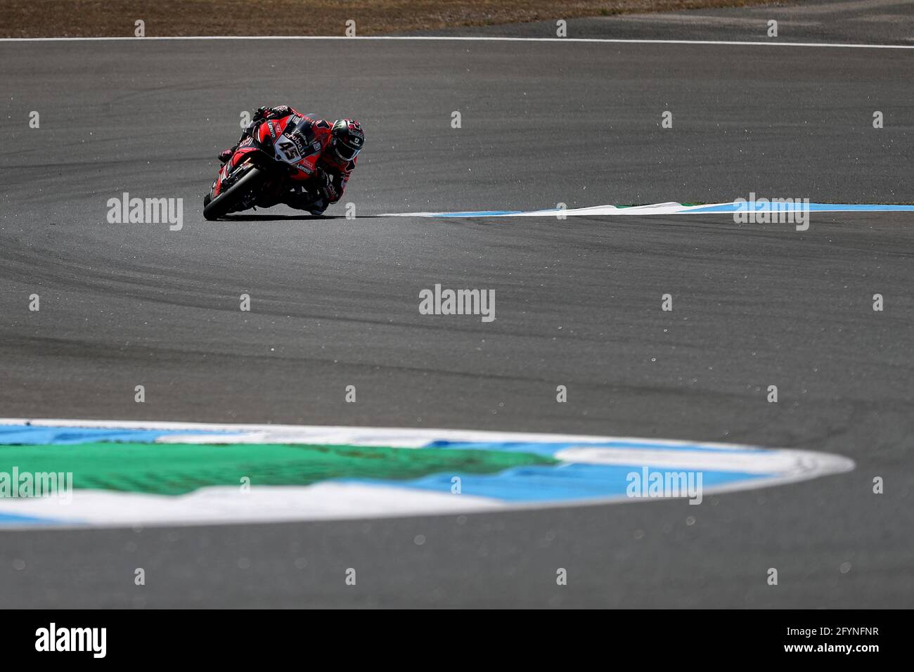 Estoril, Portugal. Mai 2021. British Scott Redding von Aruba.IT Racing - Ducati tritt am 29. Mai 2020 beim Circuito Estoril in Cascais, Portugal, während der Superpole der FIM Superbike World Championship WorldSBK Estoril Round an. Quelle: Pedro Fiuza/ZUMA Wire/Alamy Live News Stockfoto