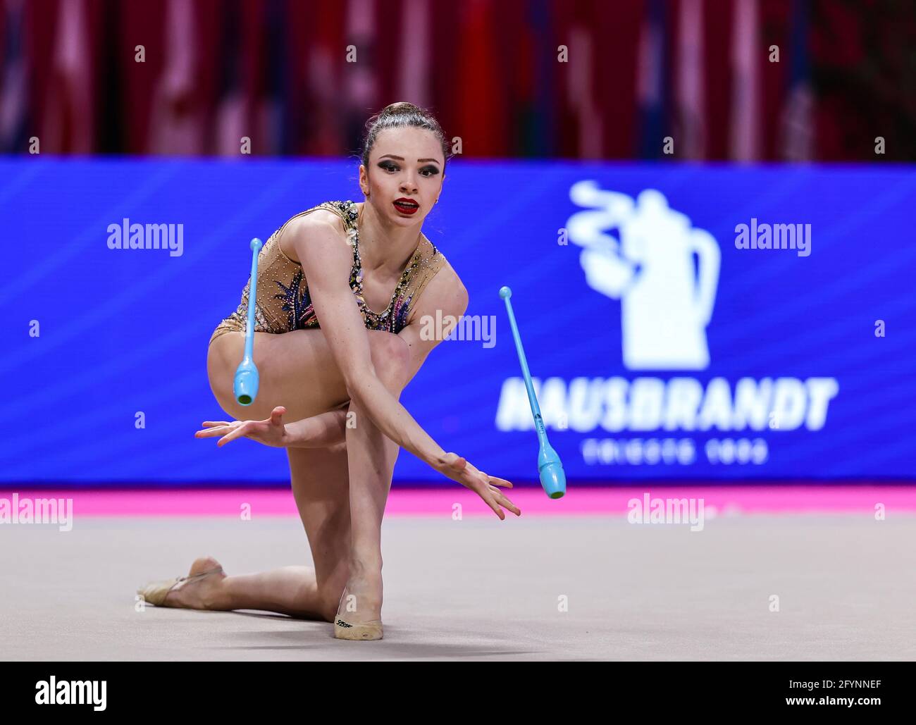 Pesaro, Italien. Mai 2021. Tuncel Kamelya (TUR) während der Rhythmischen Gymnastik FIG World Cup 2021 Pesaro in der Vitrifrigo Arena, Pesaro, Italien am 29. Mai 2021 - Foto FCI/Fabrizio Carabelli/LM Credit: Live Media Publishing Group/Alamy Live News Stockfoto