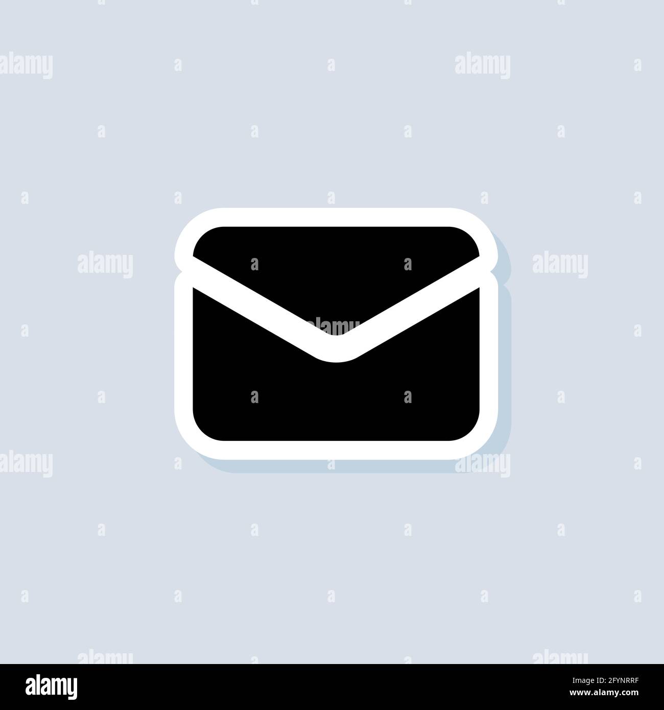 E-Mail-Aufkleber. Umschlag. Newsletter-Logo. E-Mail- und Messaging-Symbole. Vektor auf isoliertem Hintergrund. EPS 10. Stock Vektor