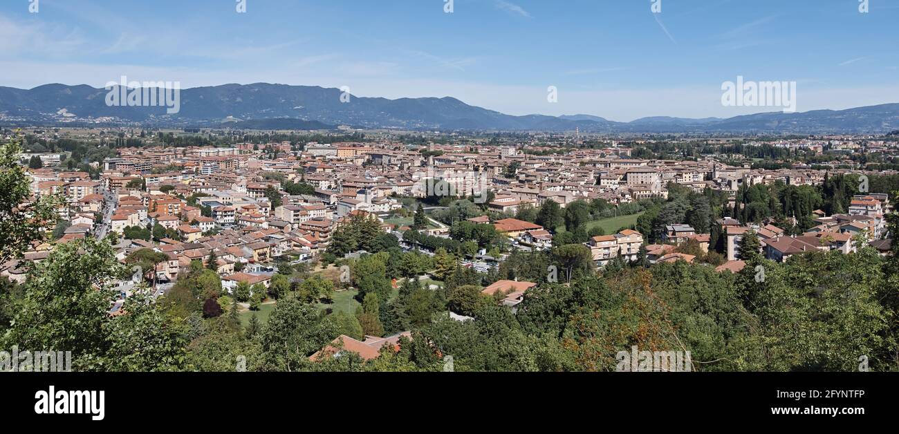 Panoramablick auf die Stadt rieti, Provinzhauptstadt, latium, italien, europa Stockfoto