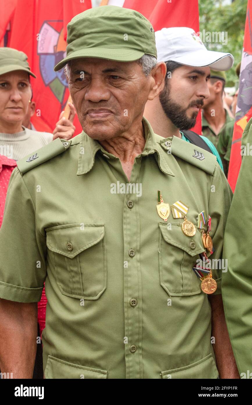 Santa Clara, Cuba-January 6, 2019: Feier des Sieges Wohnwagen im Leoncio Vidal Park. Die Veranstaltung zählt mit zahlreichen Kombattanten der Cub Stockfoto