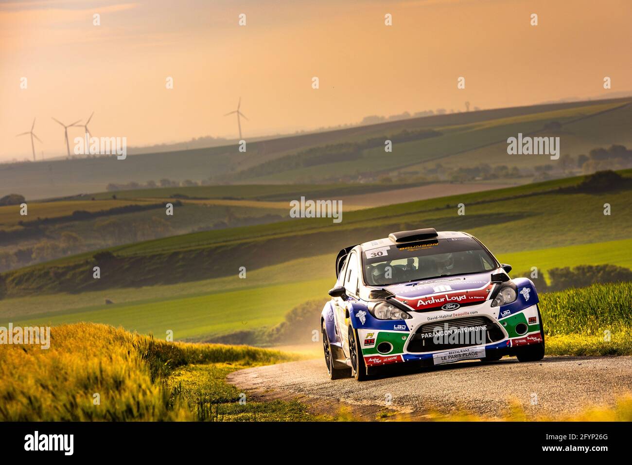 30 Brunson Eric, Mondon Cédric, Brunson Eric, Ford Fiesta WRC, Aktion während der Rallye du Touquet 2021, 1. Runde des Championnat de France des Rallye 2021, vom 27. Bis 29. Mai in Le Touquet, Frankreich - Foto Damien Saulnier / DPPI Stockfoto