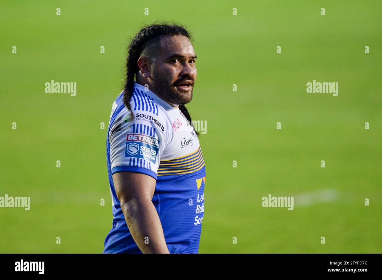 Castleford, England - 28. Mai 2021 - Konrad Hurrell (4) aus Leeds Rhinos während der Rugby League Betfred Super League Runde 8 Castleford Tigers gegen Leeds Rhinos im Mend-A-Hose Stadium, Castleford, Großbritannien Dean Williams/Alamy Live News Stockfoto