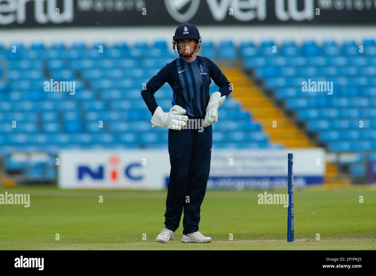 Emerald Headingley Stadium, Leeds, West Yorkshire, 29. Mai 2021. Rachel Heyhoe Flint Trophy - Northern Diamonds vs Central Sparks. Lauren Winfield-Hill of Northern Diamonds Credit: Touchlinepics/Alamy Live News Stockfoto