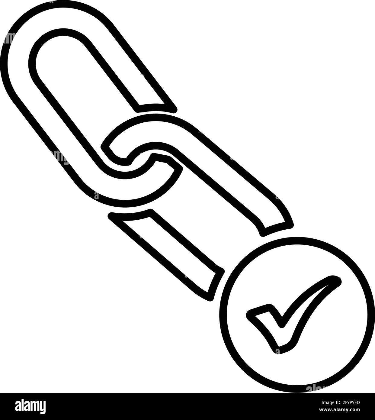 Einfacher Vektor Illustration der Backlink-Optimierung Icon Verwendung für verschiedene Zwecke. Stock Vektor