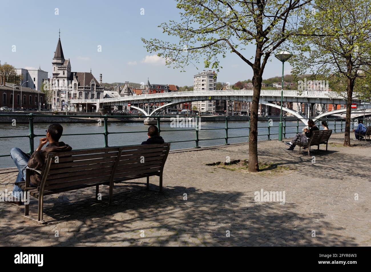 La Passerelle Saucy à Liège Stockfoto