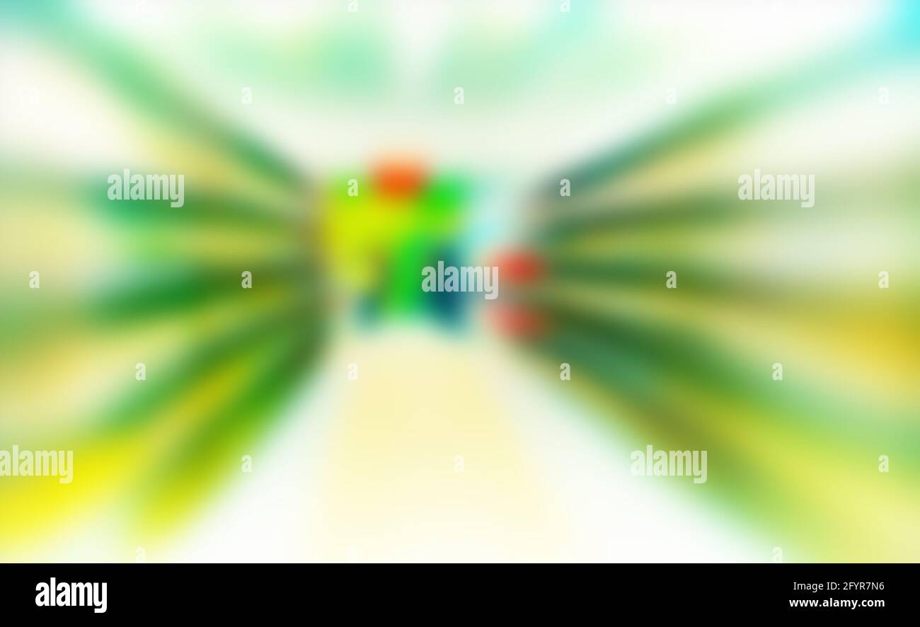 Öko-Lebensmittelmarkt für organische Lebensmittel verschwommene Bewegung Stockfoto